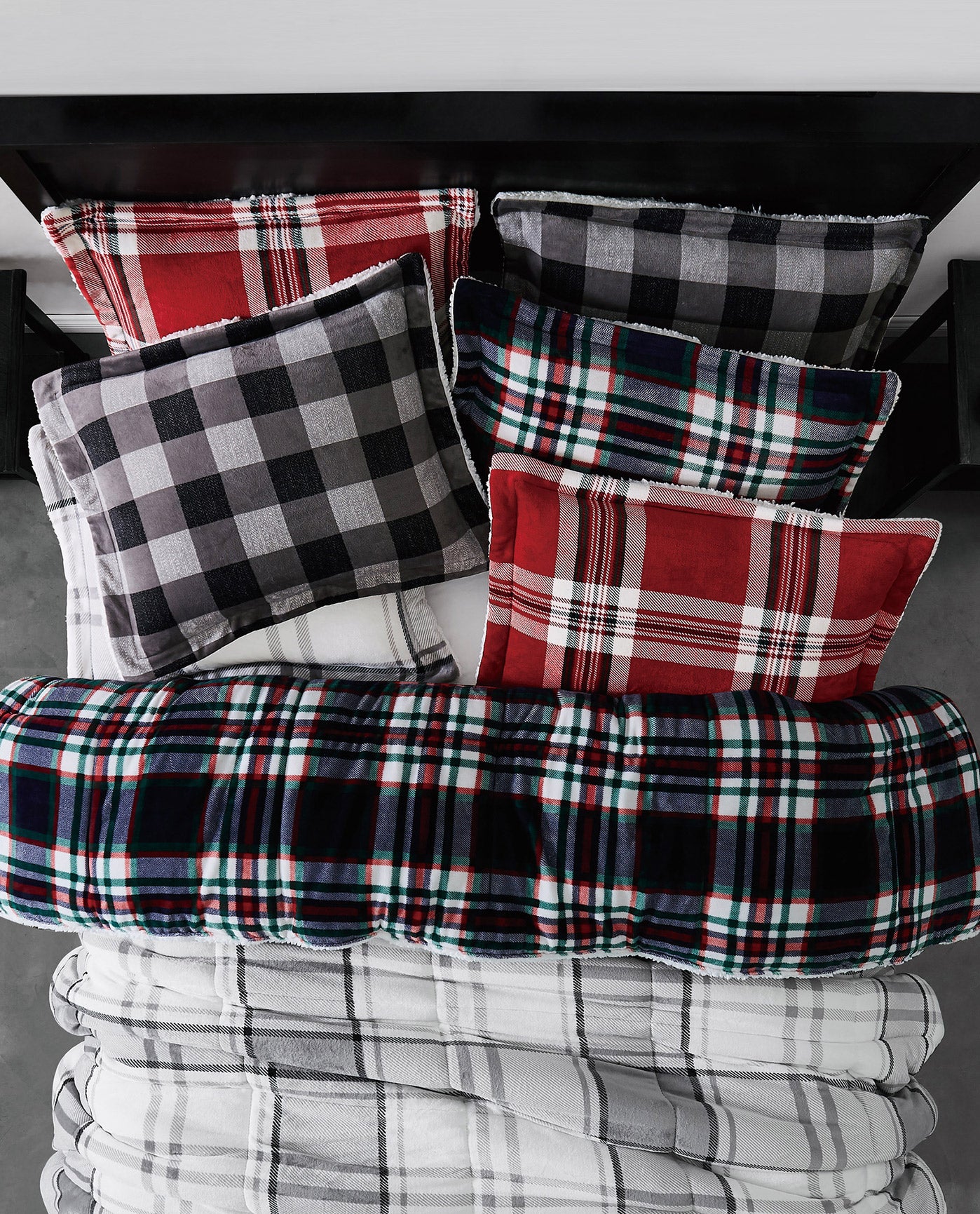 COLLECTION IMAGE OF PLAID 3 PIECE FLANNED DUVET COVER SET | PEM-Grey Plaid-090
