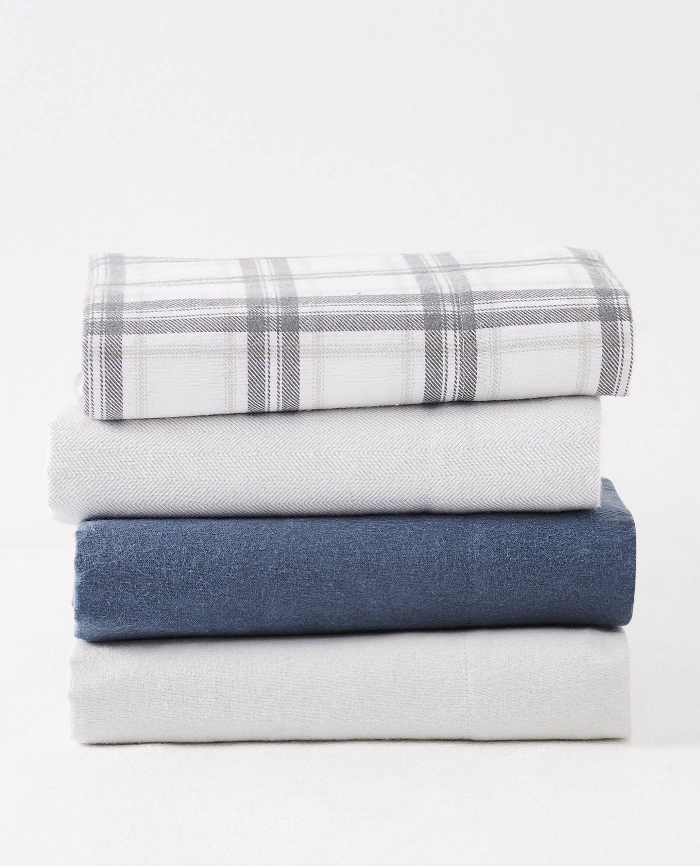 ALT COLLECTION IMAGE OF STRIPE 3 PIECE FLANNEL DUVET COVER SET | PEM-Blue Stripe-400