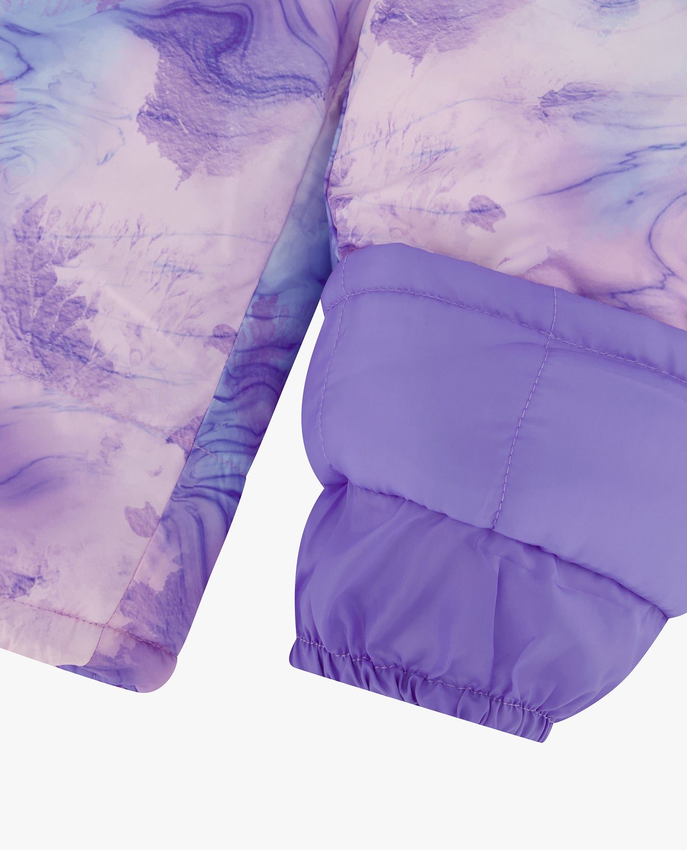 DETAIL ZOOM IMAGE OF TODDLER GIRLS ZIP-FRONT COLOR BLOCK JACKET AND OVERALL SNOW PANT | AMX PRINT