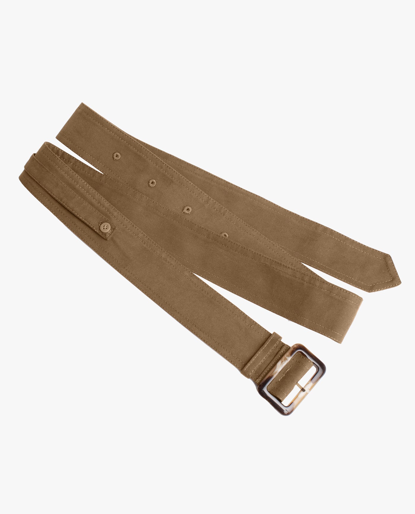 Front View Of LONDON FOG UNISEX TRENCH COAT BELT WITH BUCKLE | BROWN