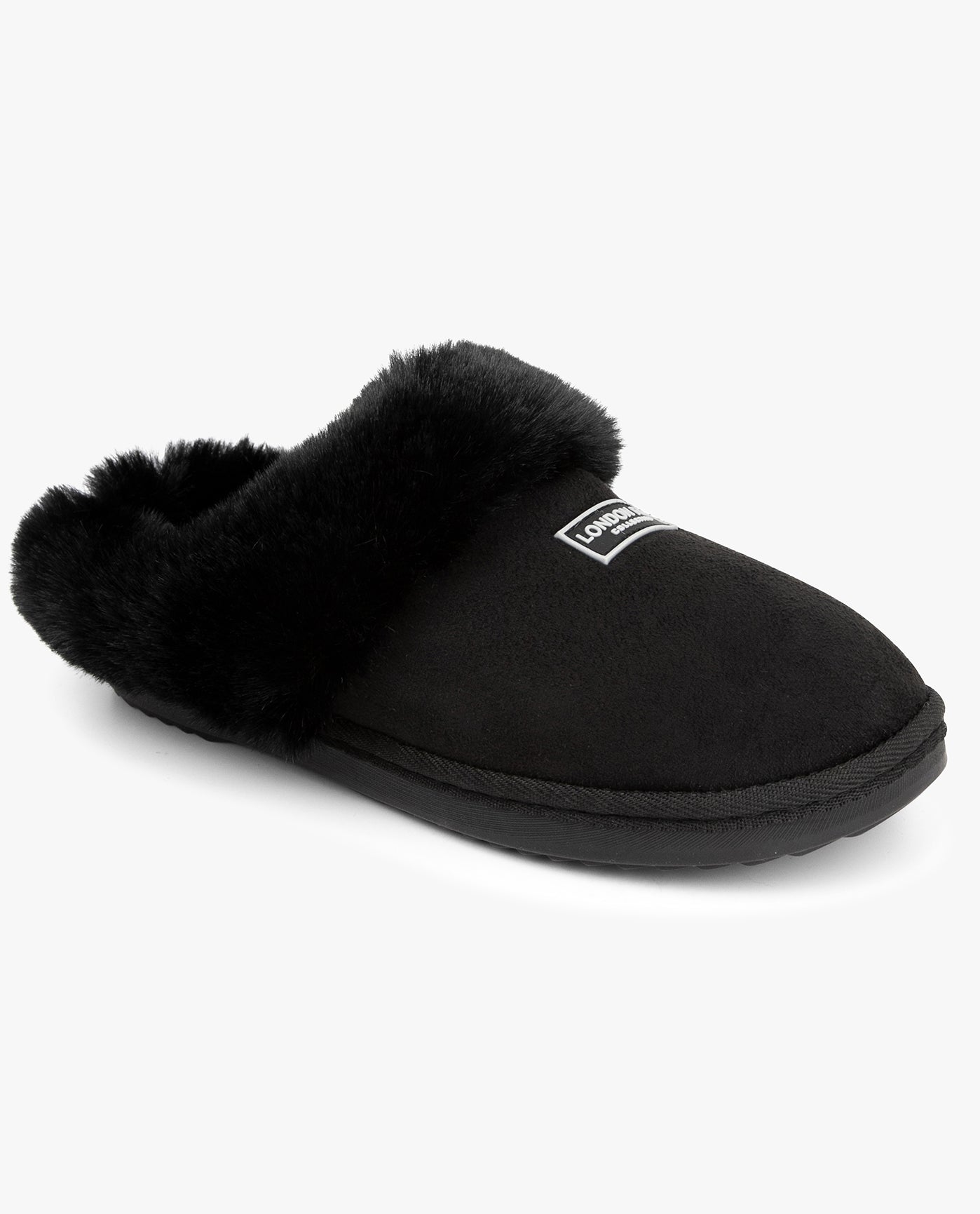 MAIN IMAGE OF WOMENS JOSLYN FAUX FUR SLIPPER | ESO_BLACK_001