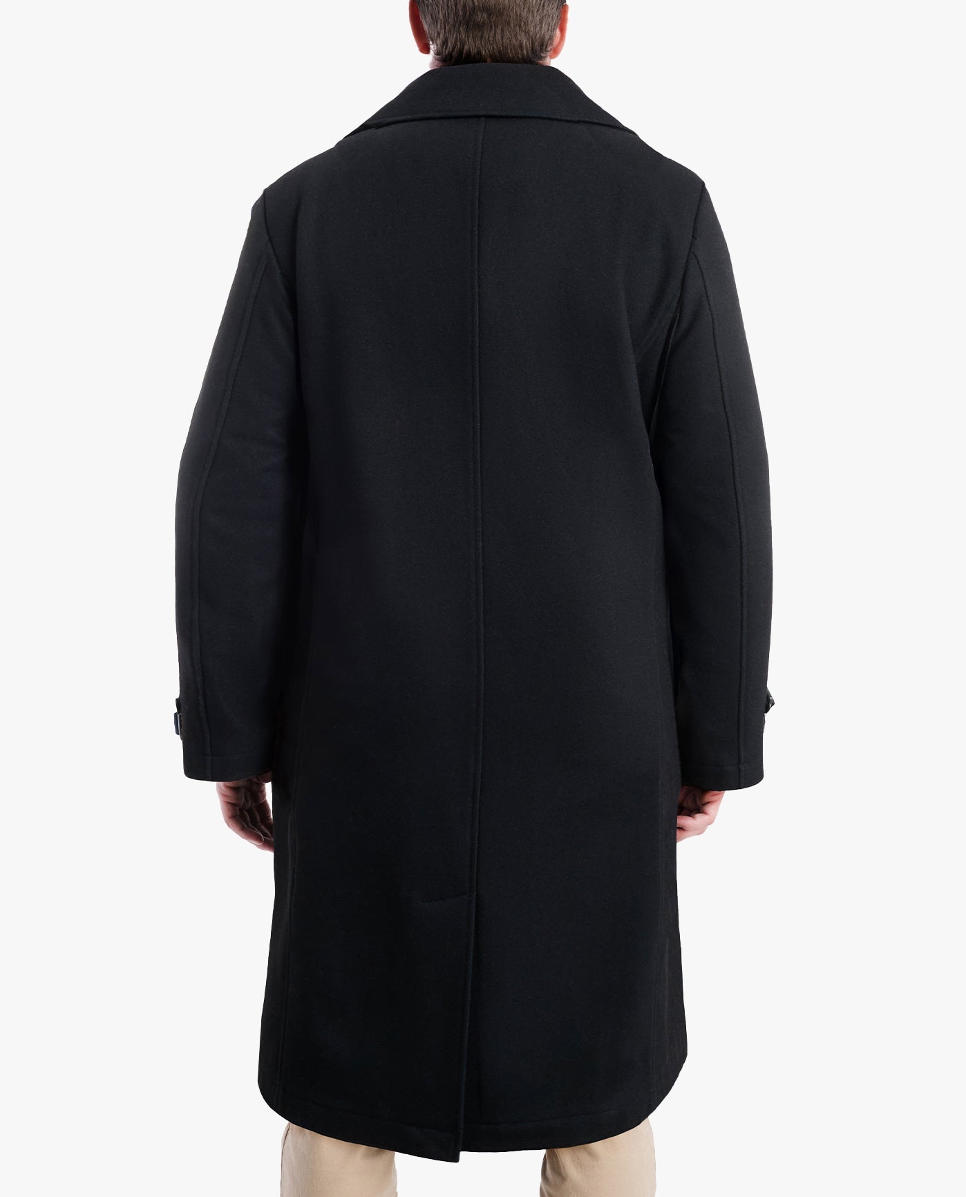 BACK OF LILLE 46" OFFICERS COAT | BLACK