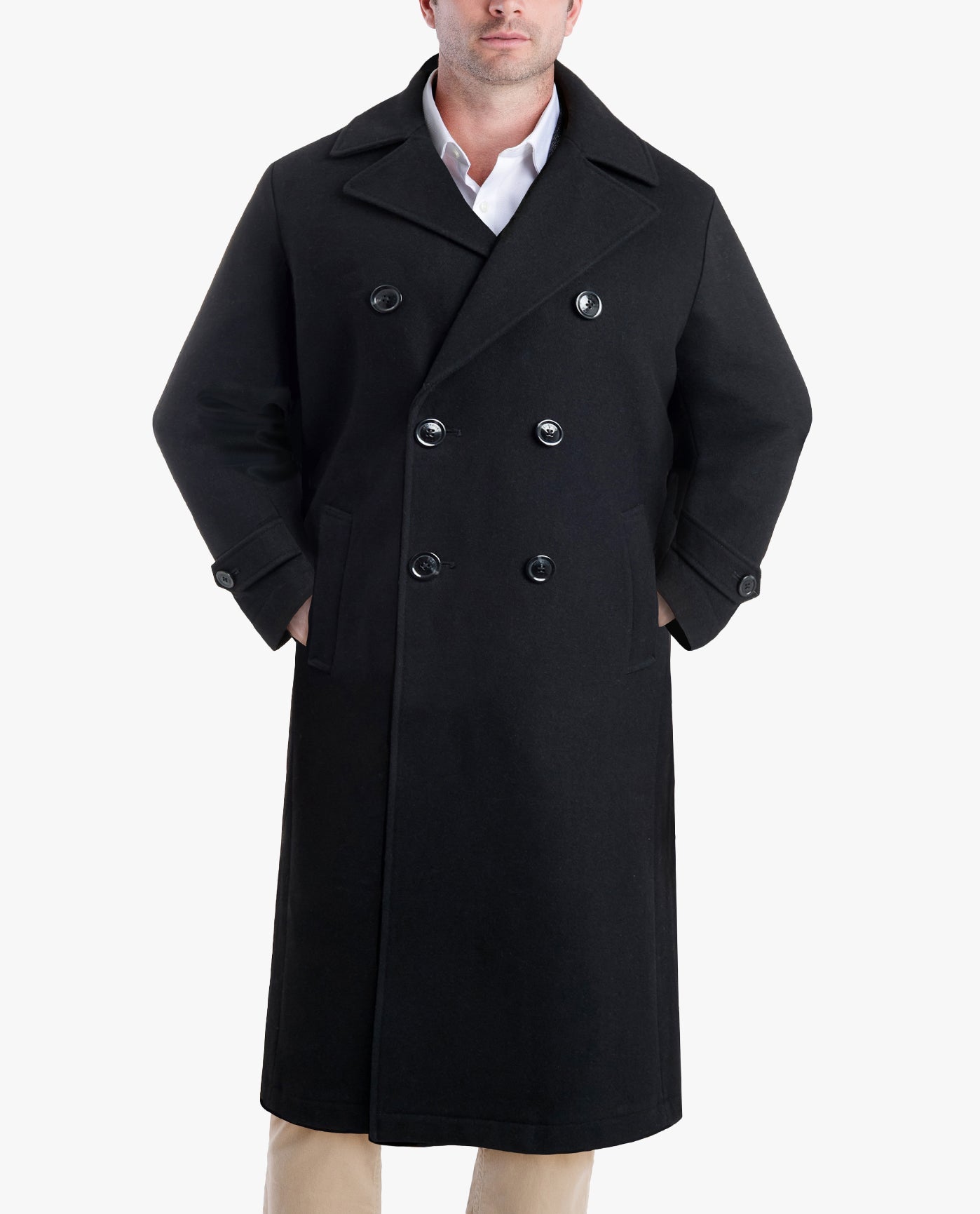 ALT VIEW OF LILLE 46" OFFICERS COAT | BLACK