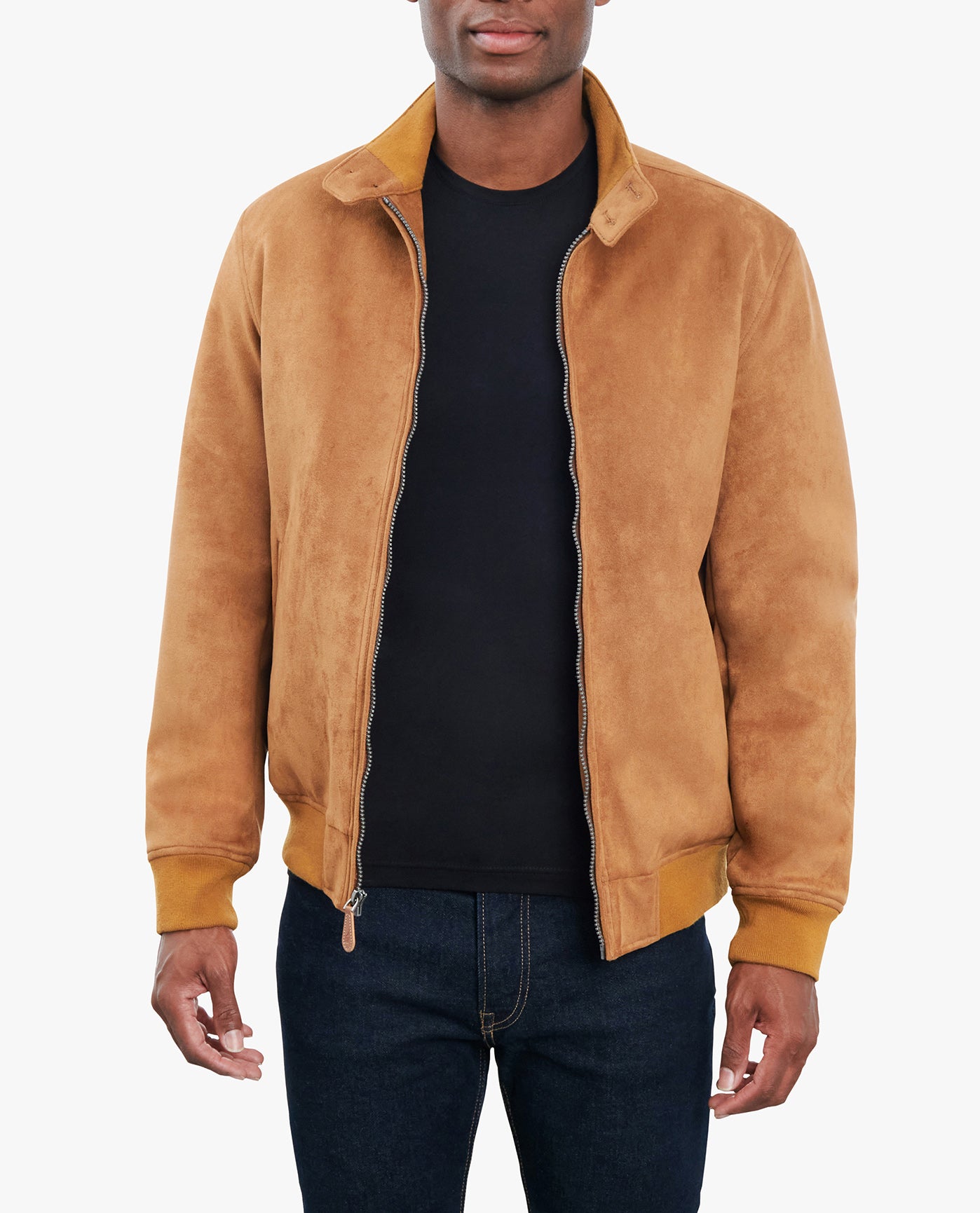 OPEN FRONT OF MAPLEWOOD MIDWEIGHT JACKET | WHISKEY