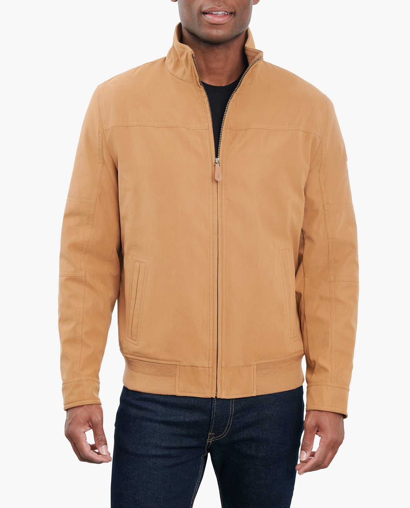 FRONT VIEW OF MAPLEWOOD MIDWEIGHT JACKET | WHISKEY
