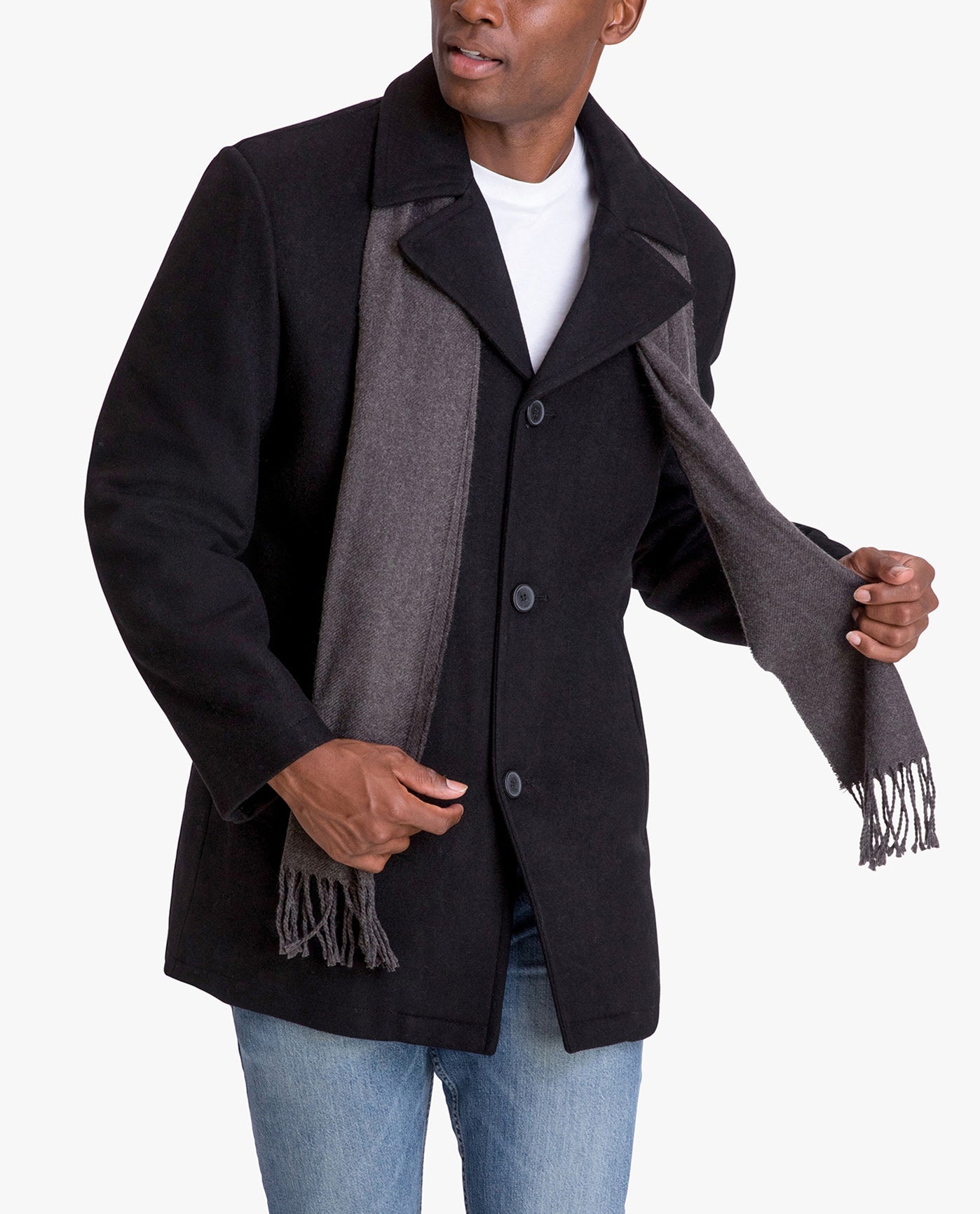 OTHER ANGLE OF AMITY SINGLE BREASTED WOOL JACKET | BLACK
