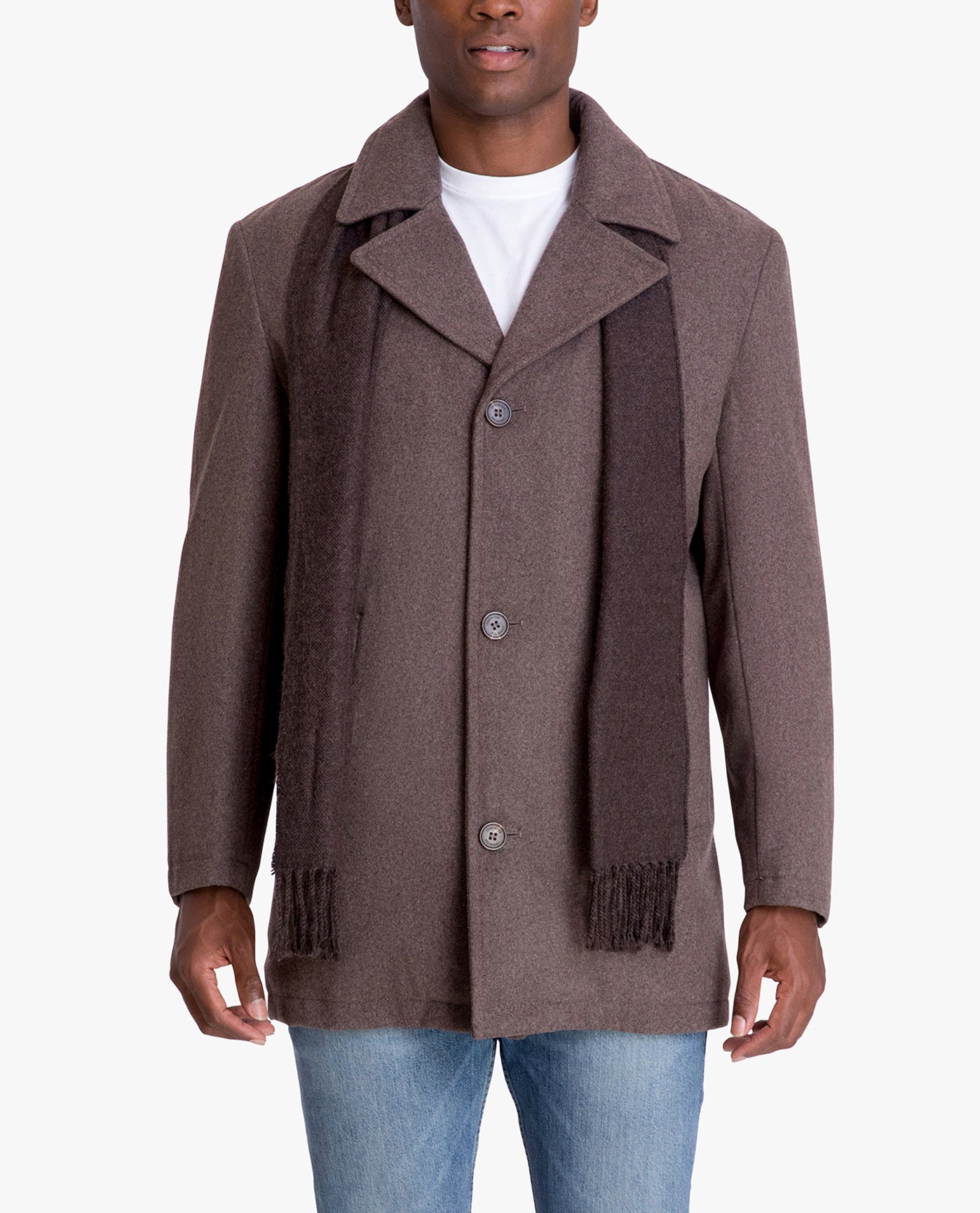FRONT VIEW OF AMITY SINGLE BREASTED WOOL JACKET | NEW CHARCOAL