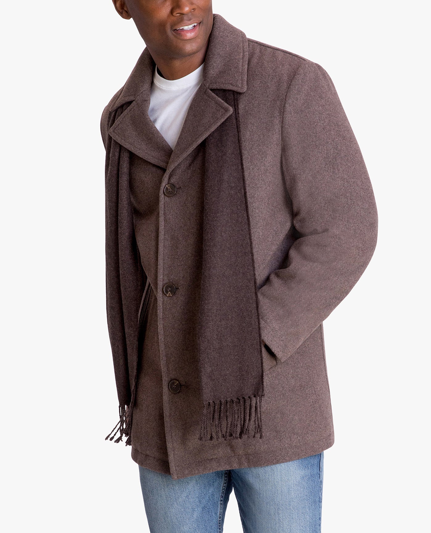 SIDE VIEW OF AMITY SINGLE BREASTED WOOL JACKET | NEW CHARCOAL