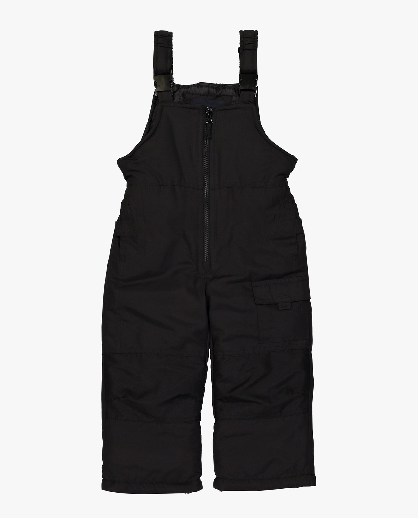 MAIN IMAGE OF BOYS ZIP-FRONT BIB SNOW PANT | BLACK