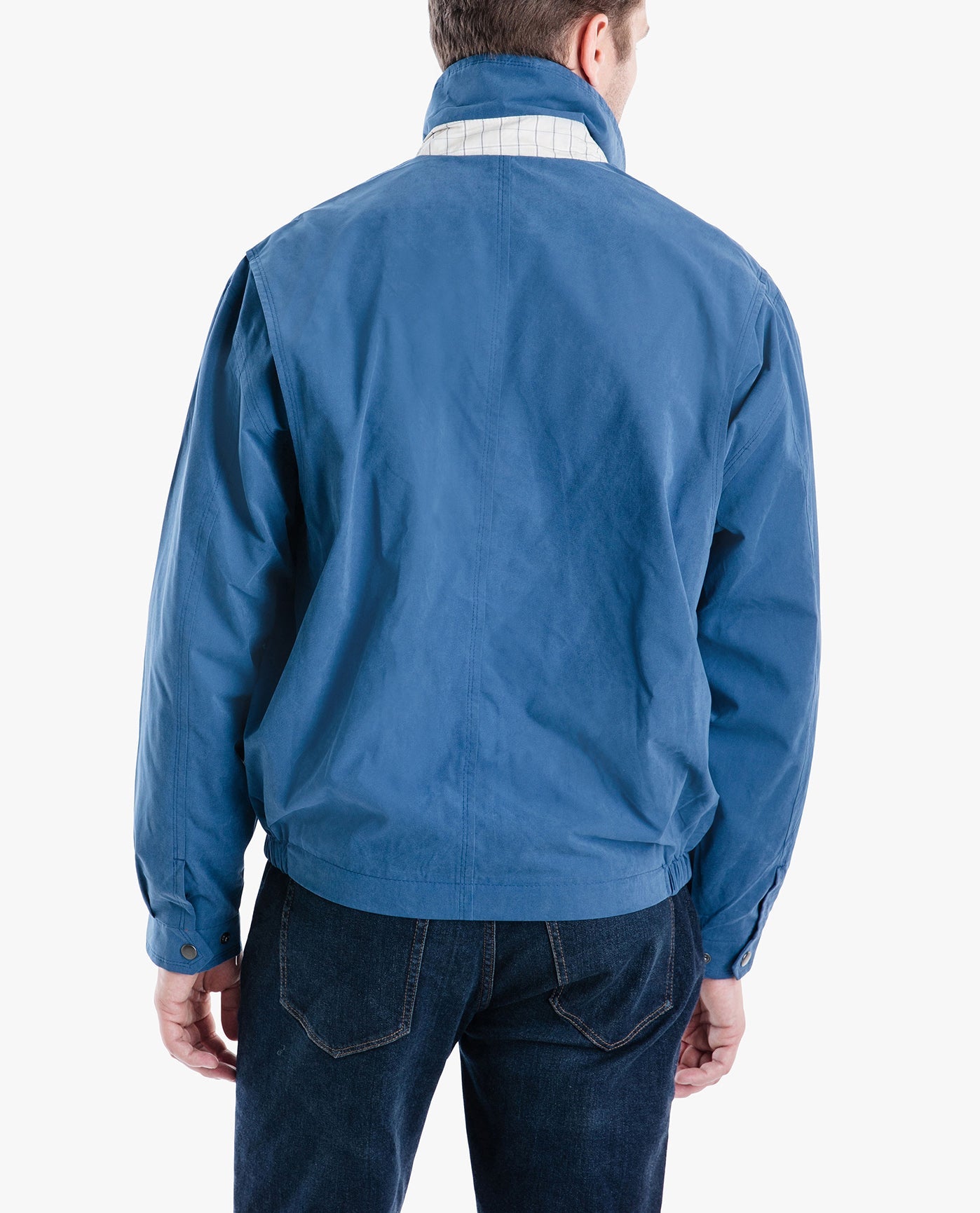 ALT VIEW OF LIGHT WEIGHT ZIP FRONT GOLF JACKET | PACIFIC BLUE