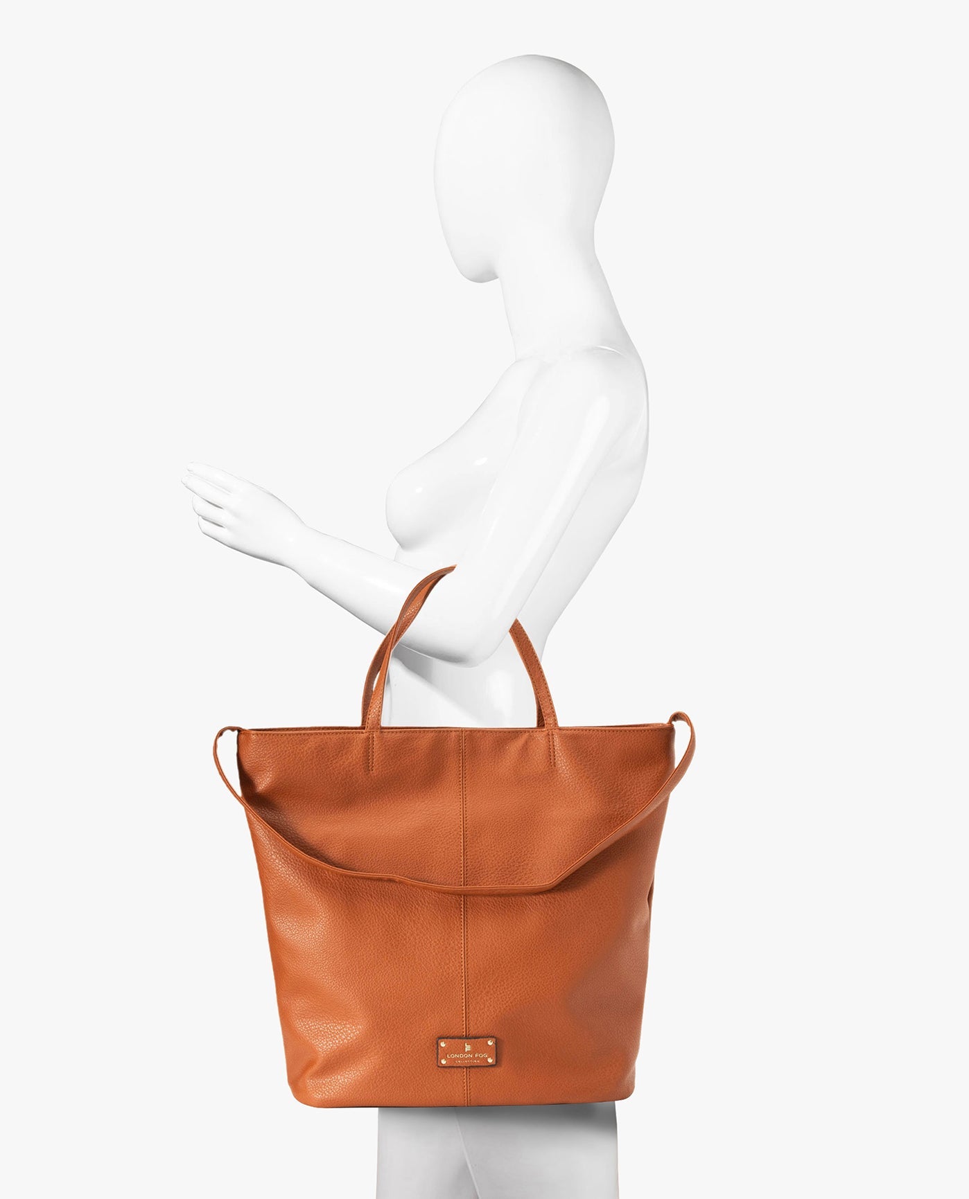 ALT VIEW OF LAURA LARGE TOTE | COGNAC