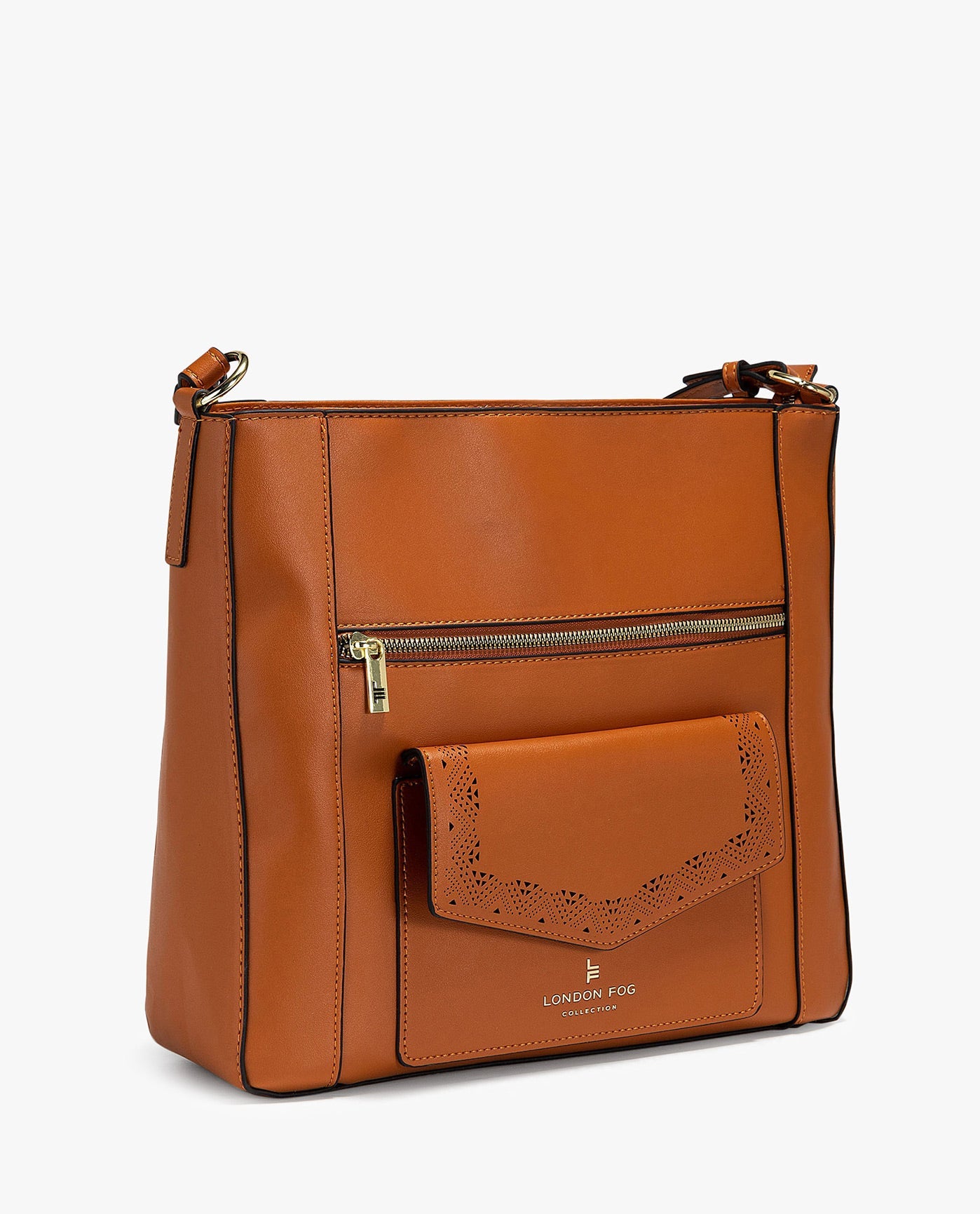 SIDE OF SLOANE SHOULDER BAG | COGNAC