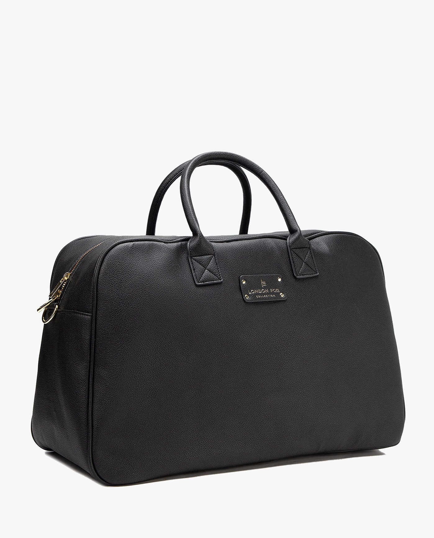SIDE VIEW OF ALEXANDER PEBBLE WEEKENDER DUFFEL | BLACK