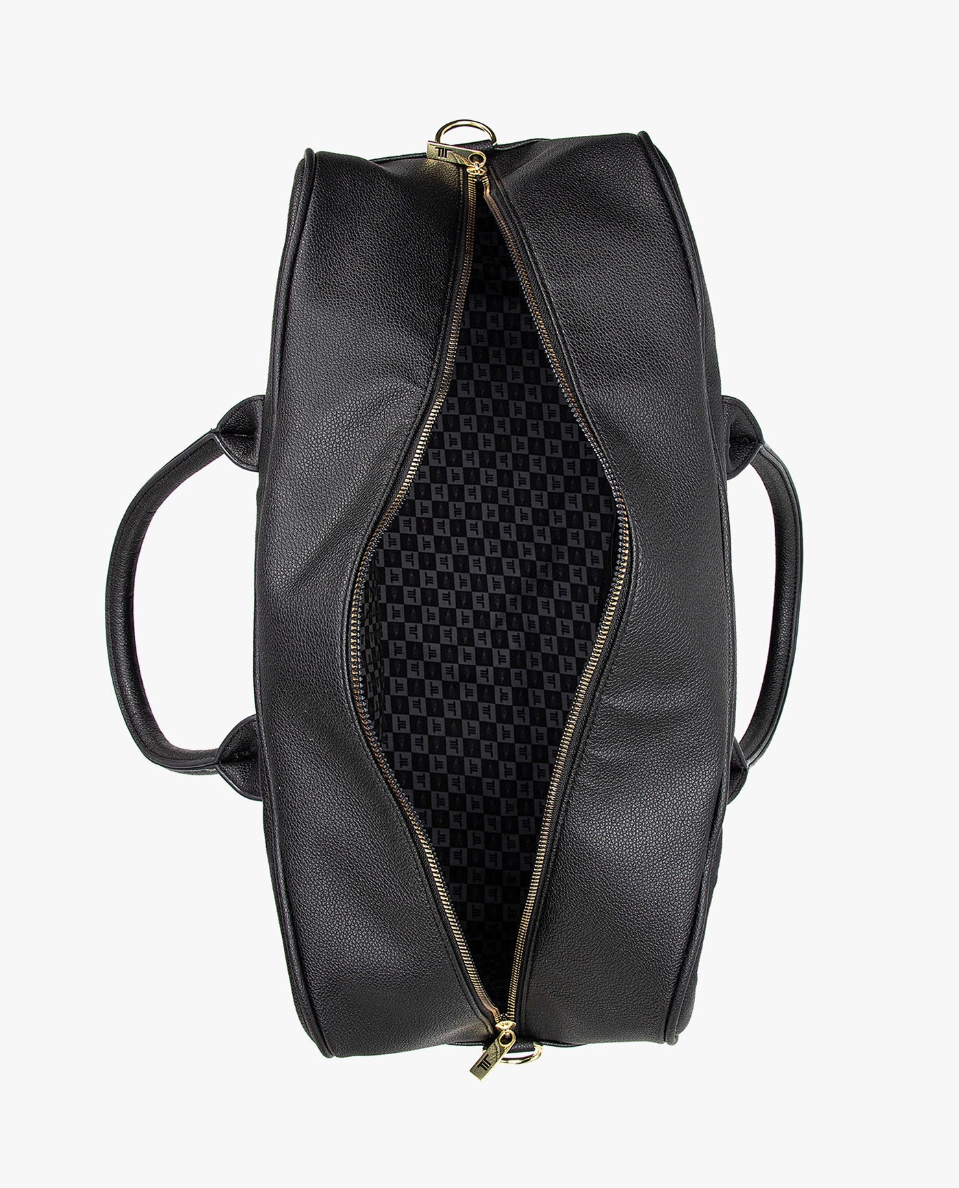 INSIDE OF ALEXANDER PEBBLE WEEKENDER DUFFEL | BLACK
