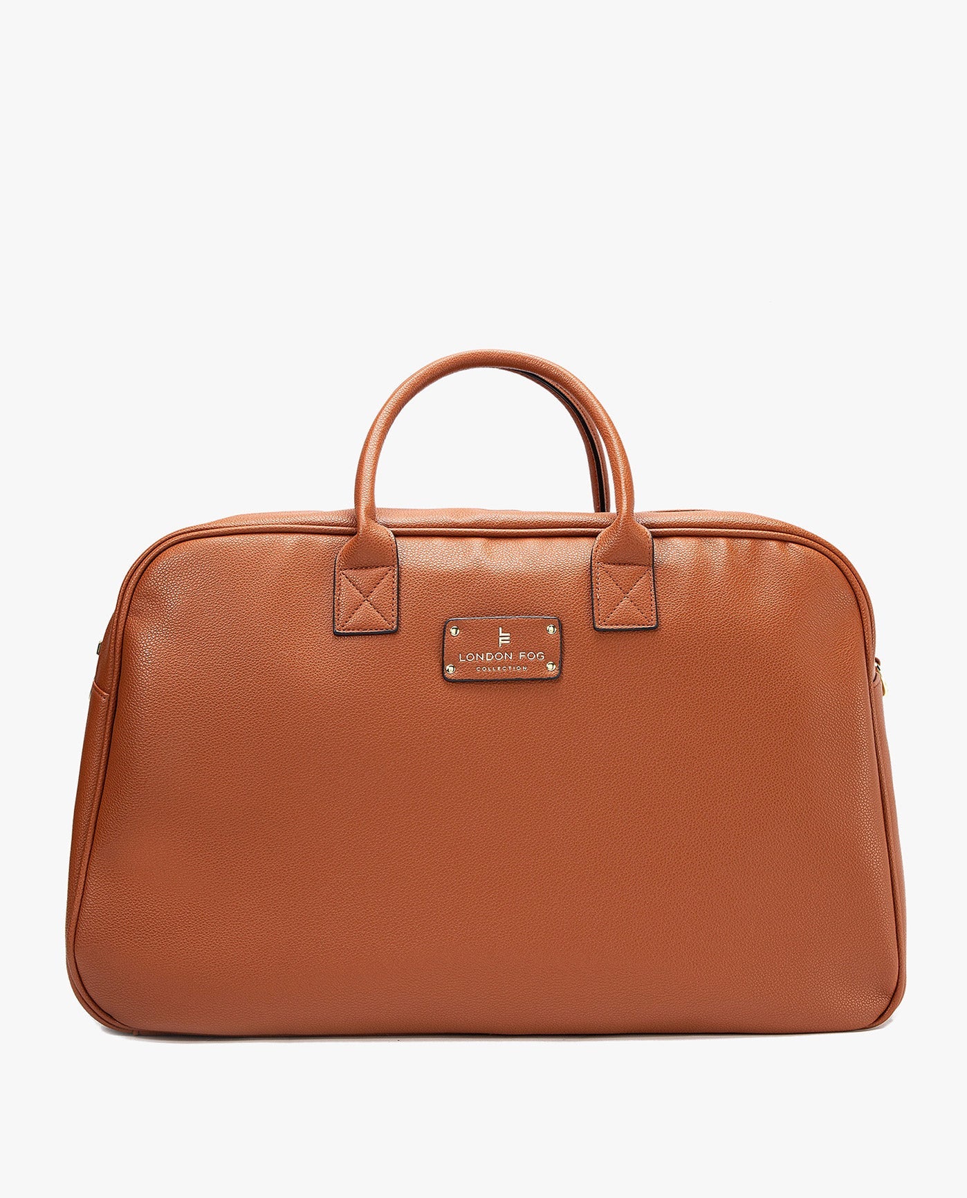 FRONT OF ALEXANDER PEBBLE WEEKENDER DUFFEL | COGNAC