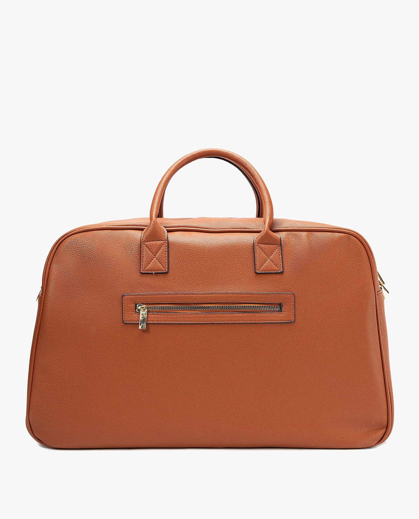 BACK OF ALEXANDER PEBBLE WEEKENDER DUFFEL | COGNAC