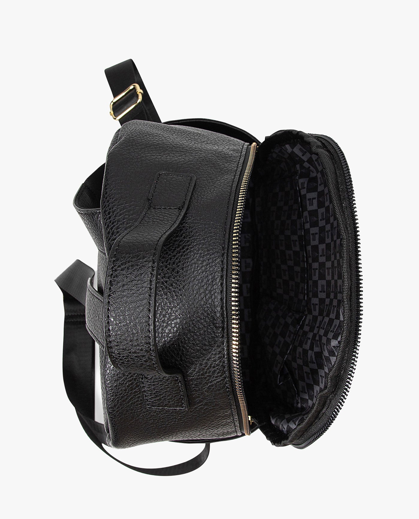 INSIDE OF ELDIE PEBBLE BACKPACK | BLACK