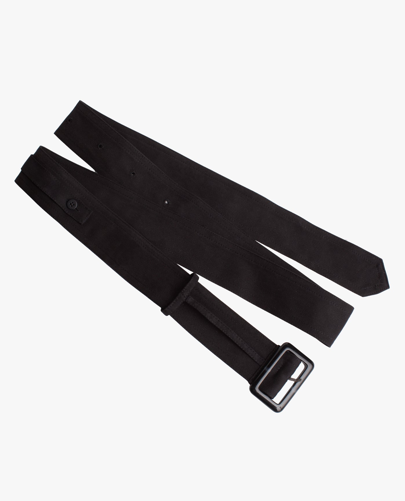 Front View Of LONDON FOG UNISEX TRENCH COAT BELT WITH BUCKLE | BLACK