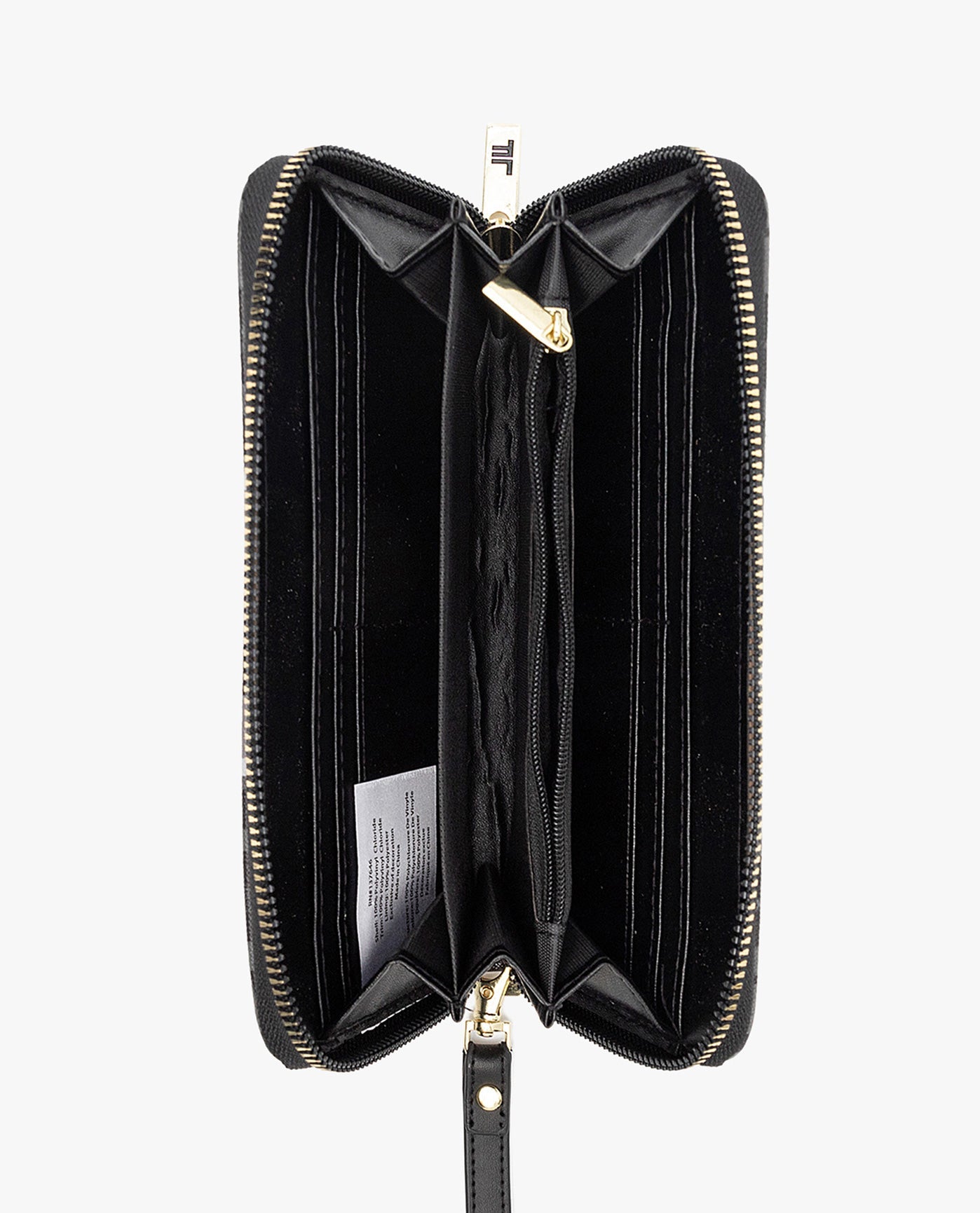 INSIDE OF GIANNA SIGNATURE ZIP AROUND WALLET | BLACK