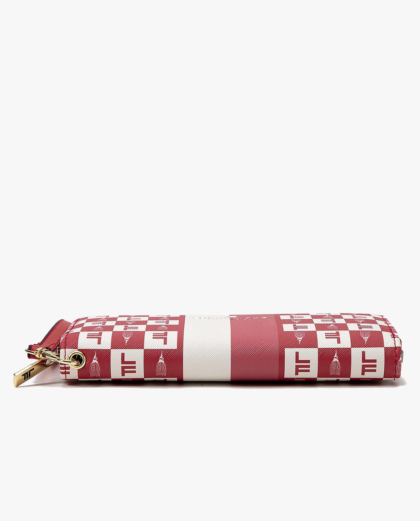 FLAT IMAGE OF ADALIA SIGNATURE ZIP AROUND WALLET | BRICK