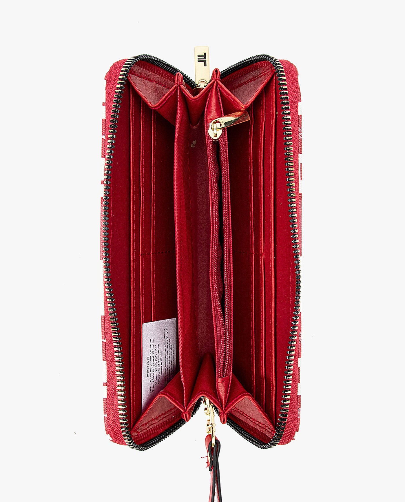 INSIDE OF ADALIA SIGNATURE ZIP AROUND WALLET | BRICK