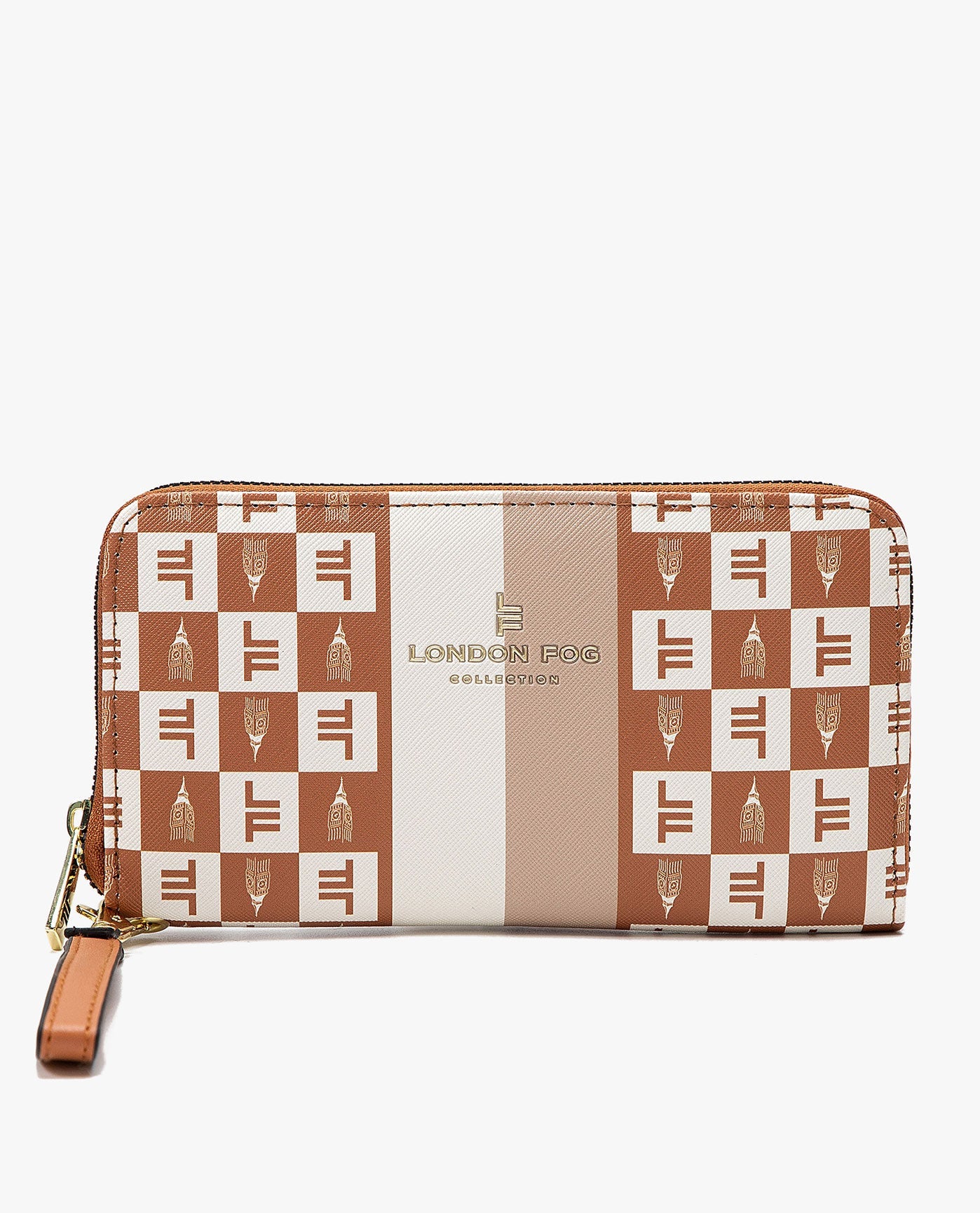 FRONT IMAGE OF ADALIA SIGNATURE ZIP AROUND WALLET | CAMEL
