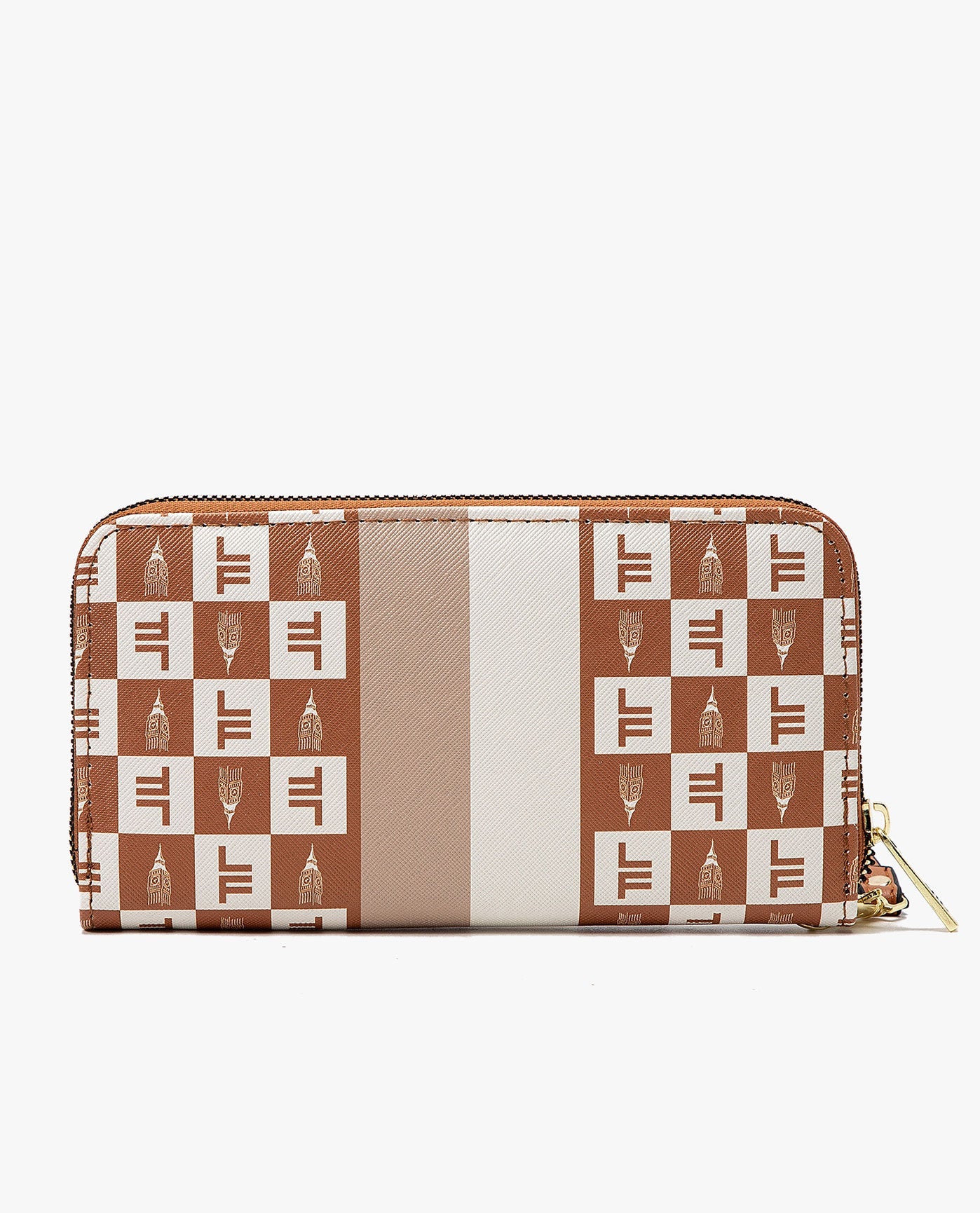 BACK IMAGE OF ADALIA SIGNATURE ZIP AROUND WALLET | CAMEL