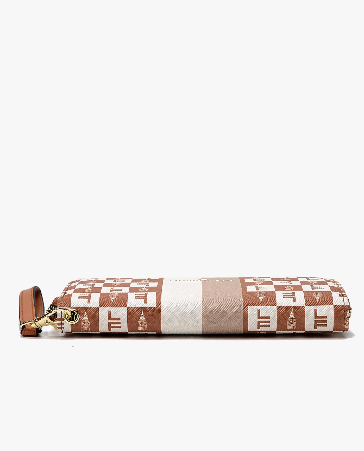 FLAT IMAGE OF ADALIA SIGNATURE ZIP AROUND WALLET | CAMEL