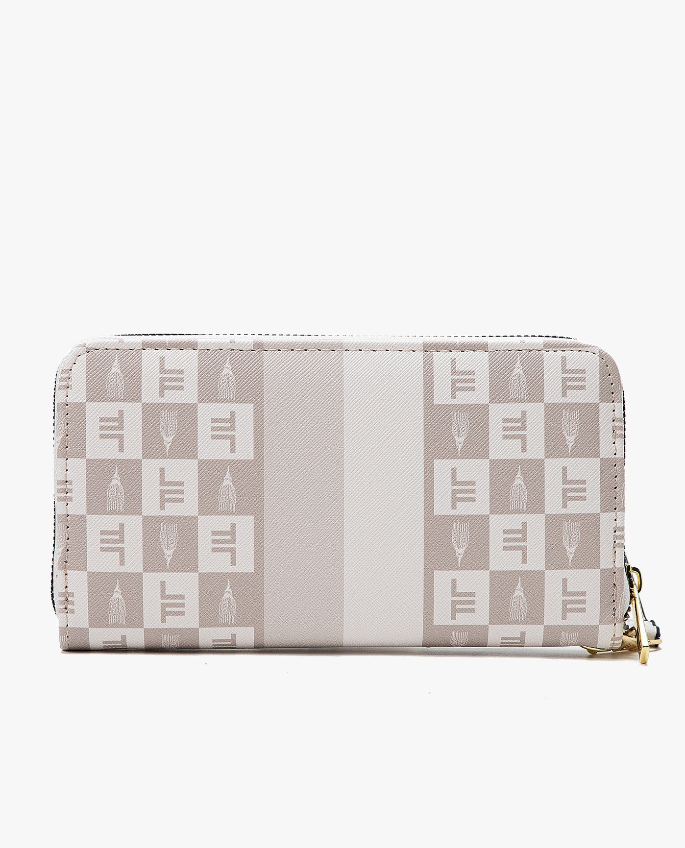 BACK IMAGE OF ADALIA SIGNATURE ZIP AROUND WALLET | WHITE
