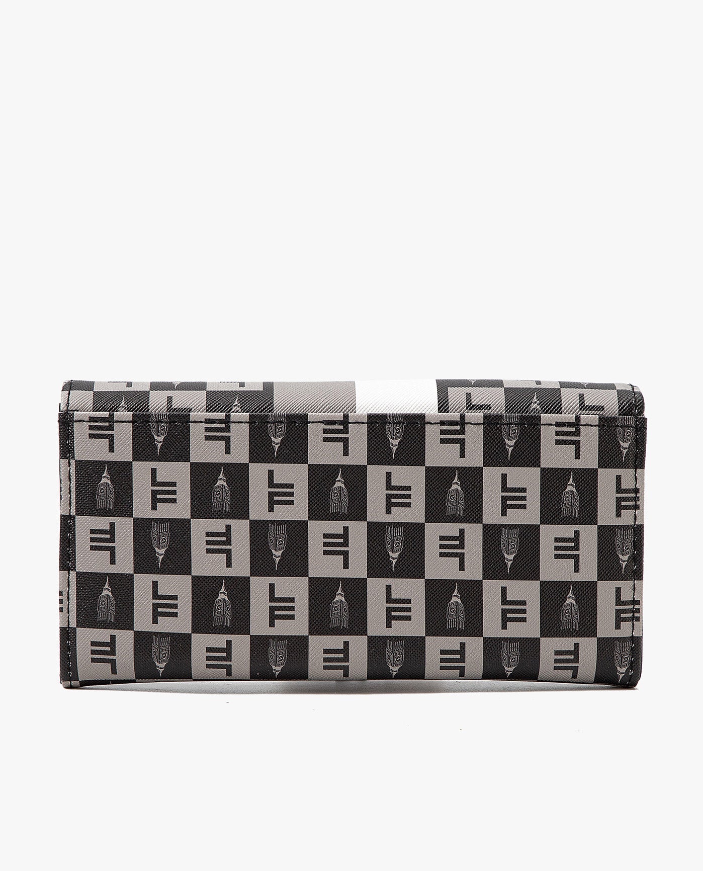 BACK OF LARA SIGNATURE FLAP WALLET | BLACK