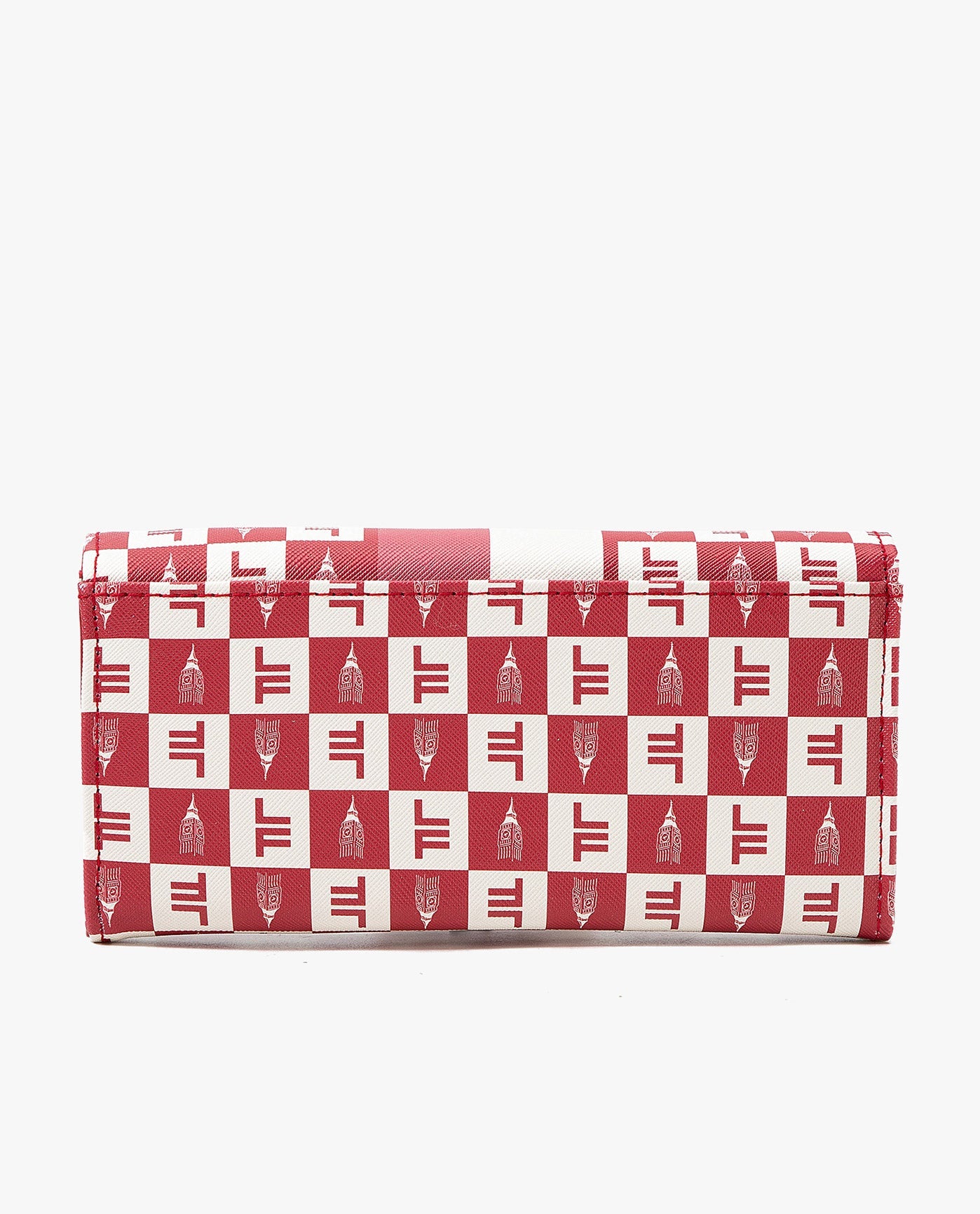 BACK VIEW OF LARA SIGNATURE FLAP WALLET | BRICK
