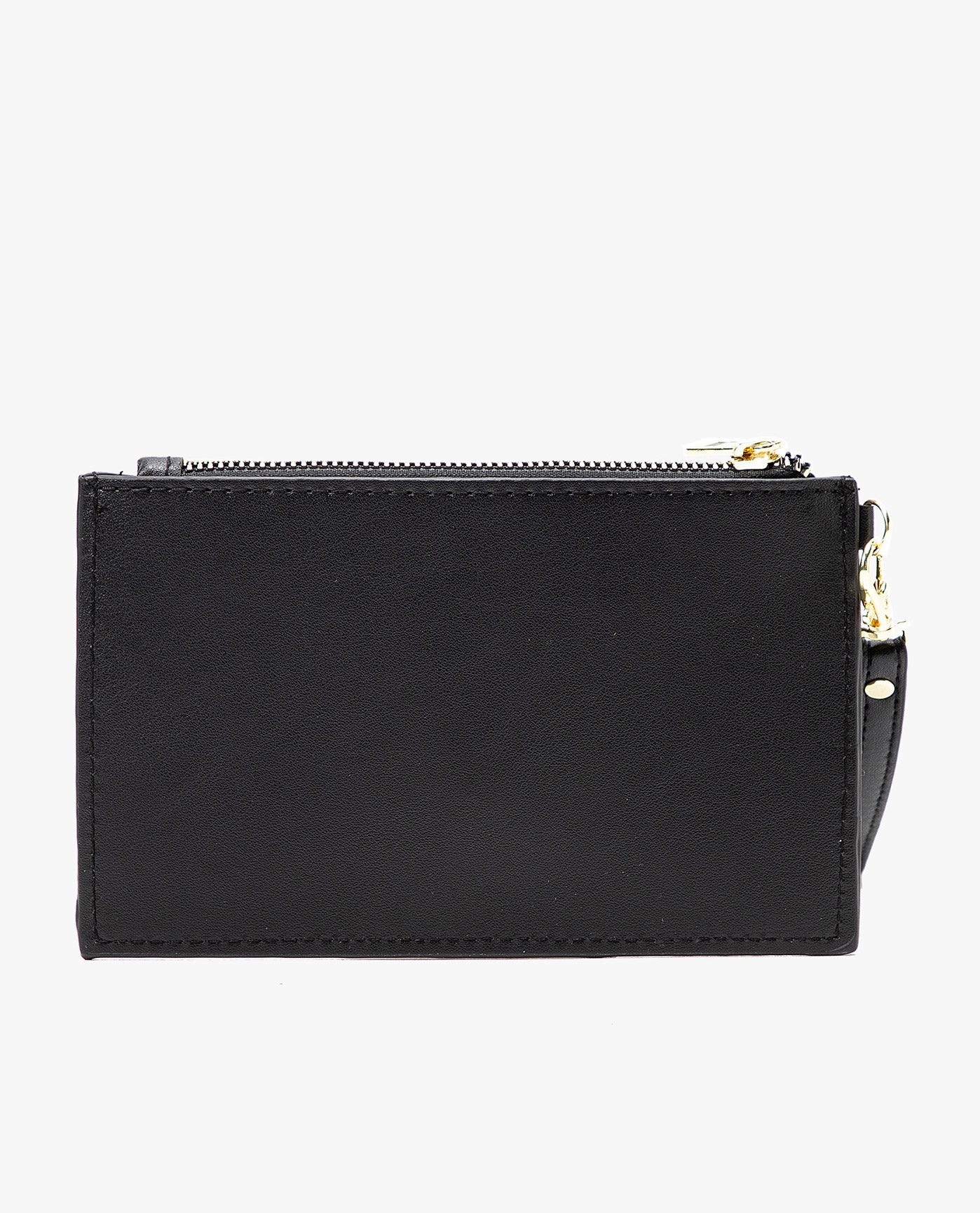 BACK OF HANNAH LASER CUT WRISTLET DOUBLE ZIP | BLACK
