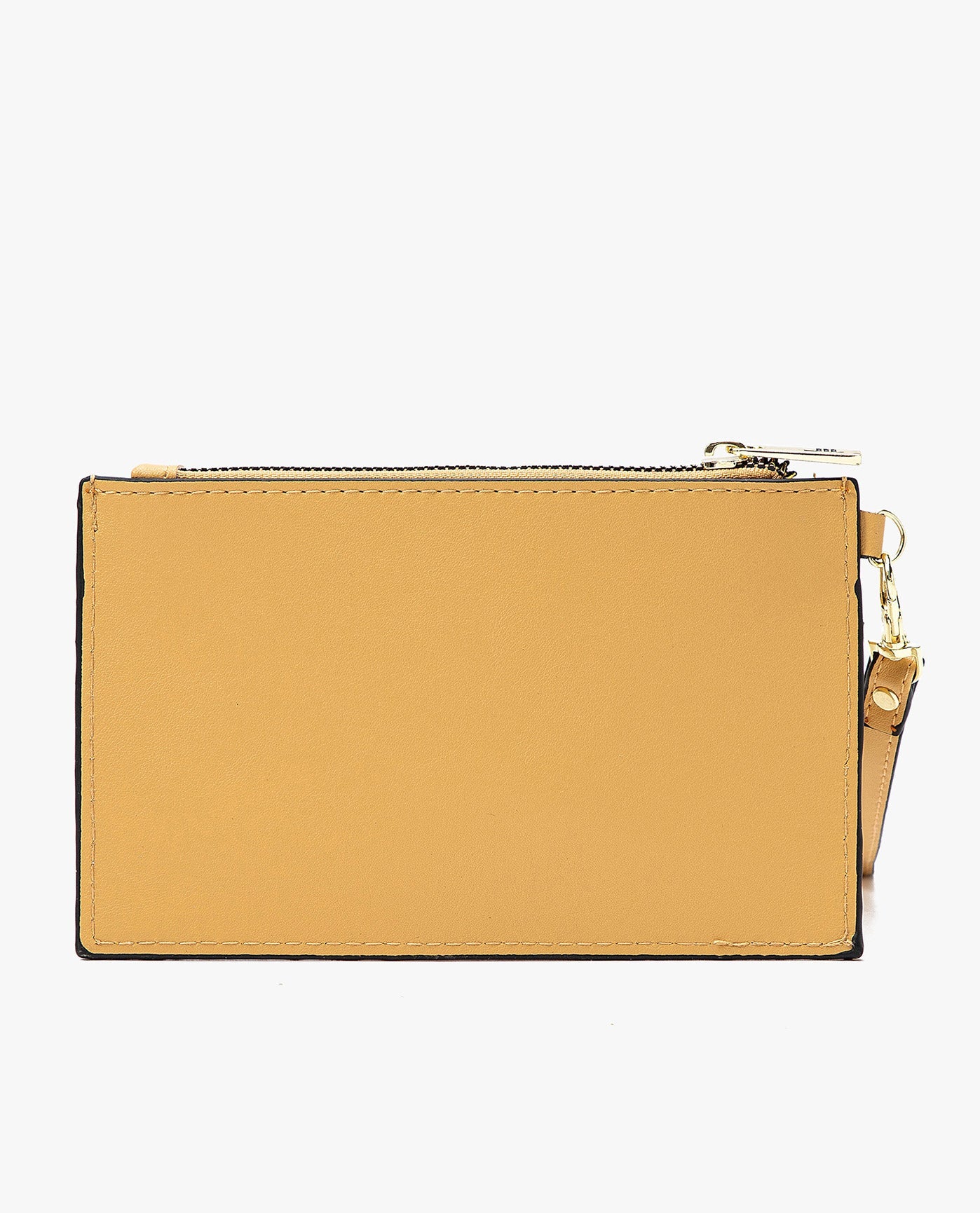 BACK VIEW OF HANNAH LASER CUT WRISTLET DOUBLE ZIP | MELLOW YELLOW