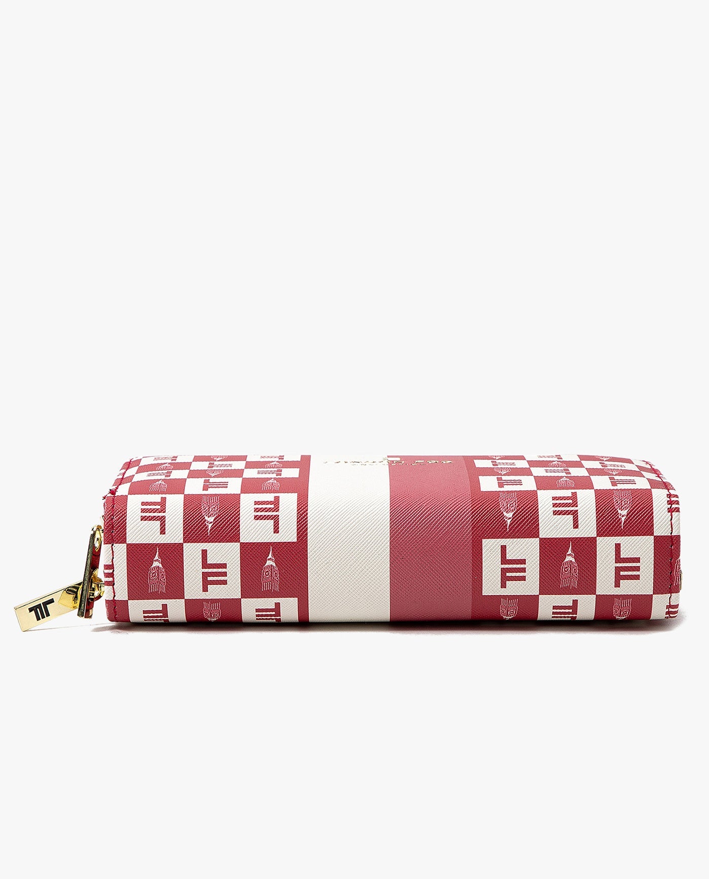 BOTTOM OF DIANA SIGNATURE DOUBLE ZIP CROSSBODY BAG AND WALLET COMBO | BRICK