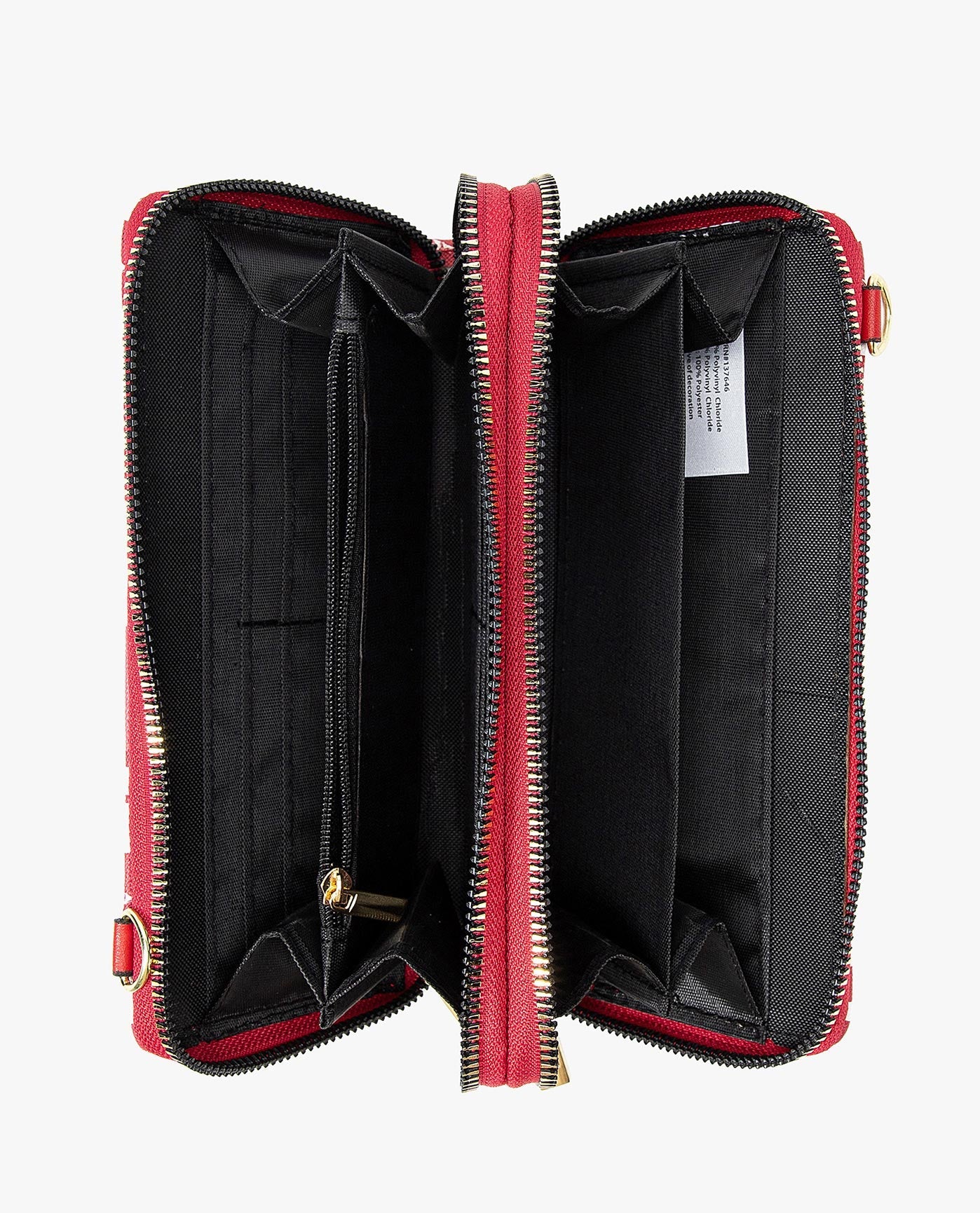 INSIDE OF DIANA SIGNATURE DOUBLE ZIP CROSSBODY BAG AND WALLET COMBO | BRICK