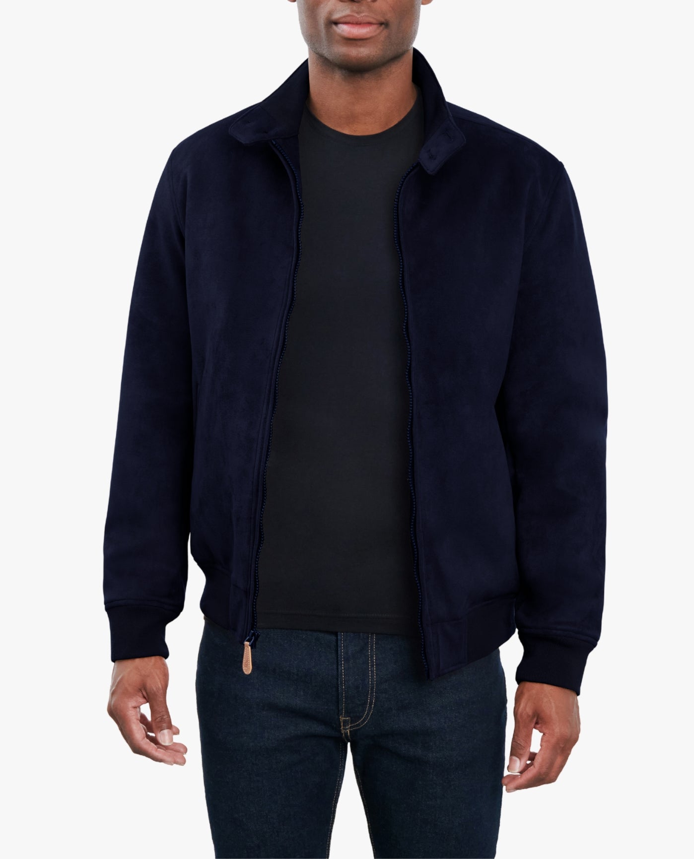 OPEN FRONT OF MAPLEWOOD MIDWEIGHT JACKET | NAVY