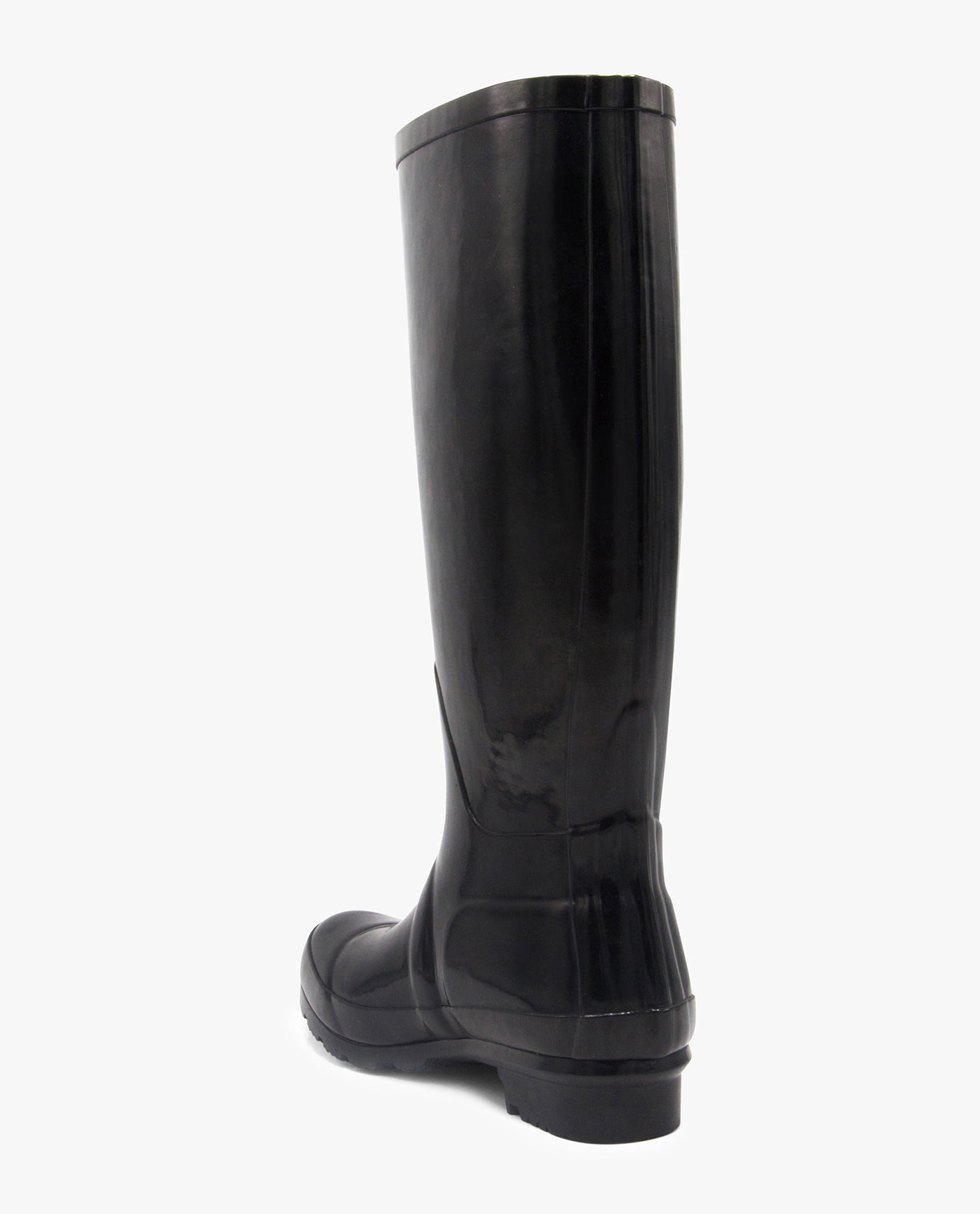 BOTTOM VIEW  OF WOMENS THAMES TALL RAINBOOT | ESO_SHINY BLACK_005