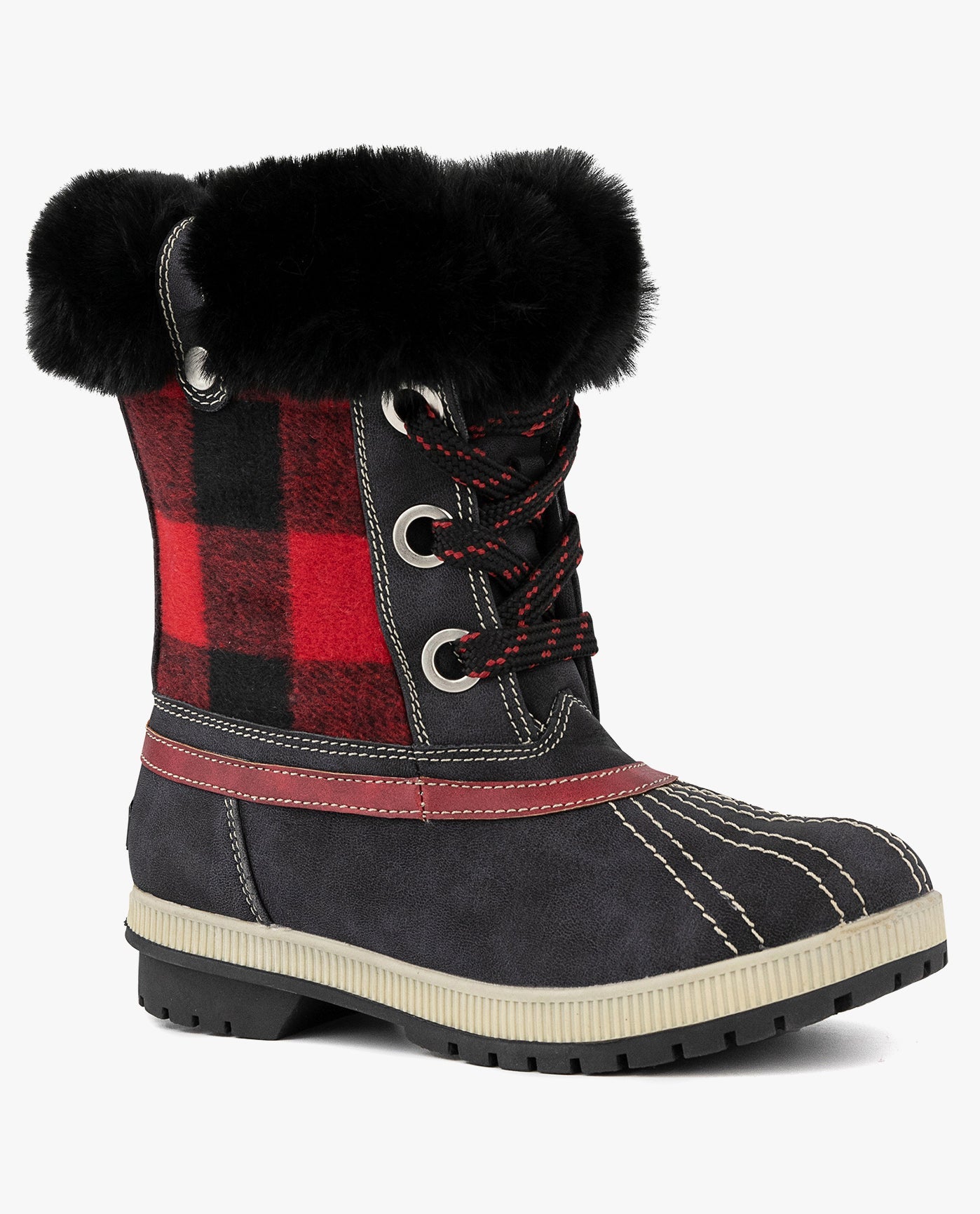 MAIN IMAGE OF WOMENS MILLY WINTER BOOT | ESO_BLACK RED_006