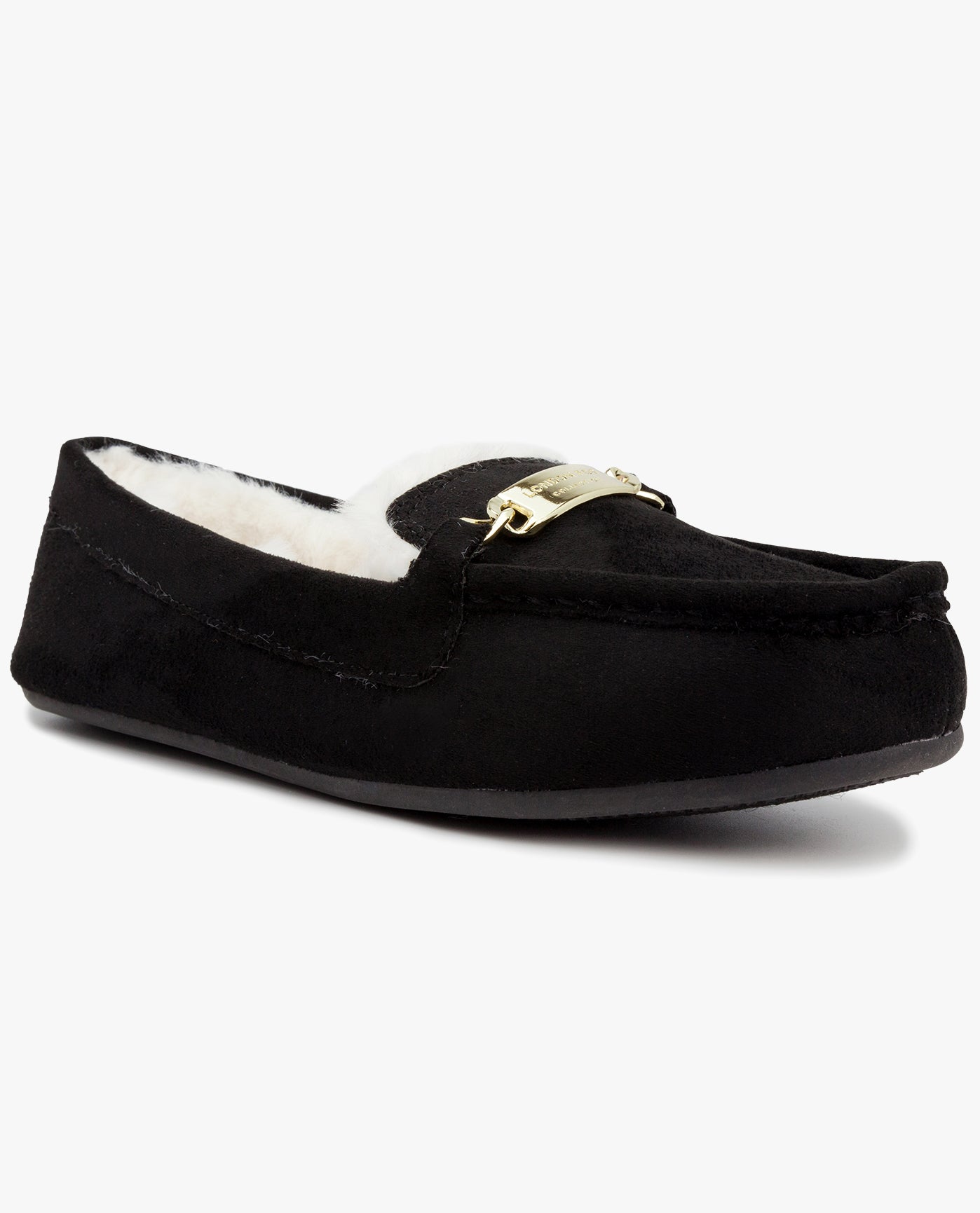 MAIN IMAGE OF WOMENS LISA MOCCASIN SLIPPER | ESO_BLACK_001