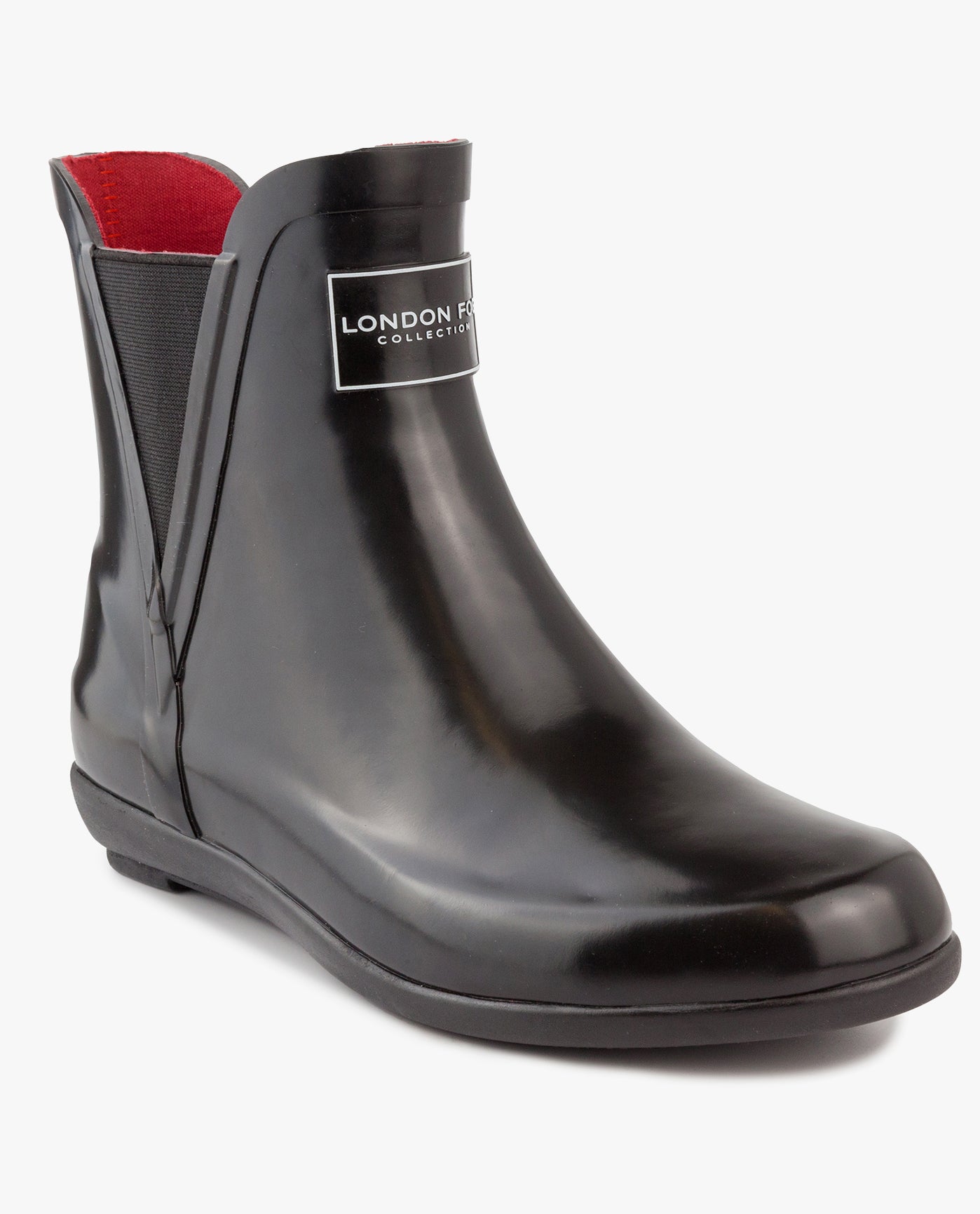MAIN IMAGE OF WOMENS PICCADILLY ANKLE RAINBOOT | ESO_BLACK SHINY_012