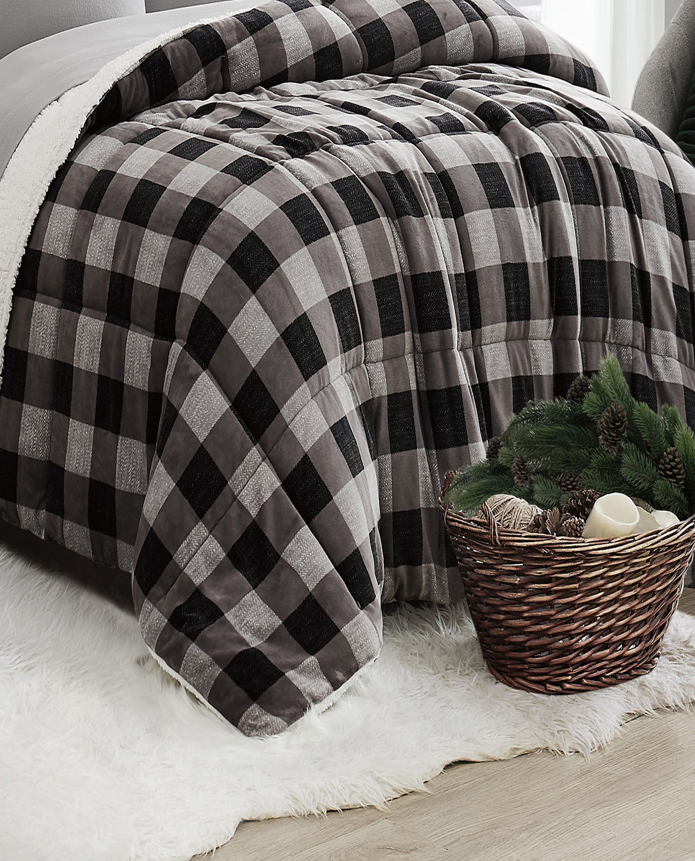 London fog sherpa discount comforter