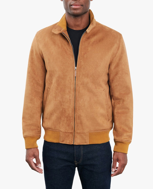 FRONT VIEW OF MAPLEWOOD MIDWEIGHT JACKET | WHISKEY