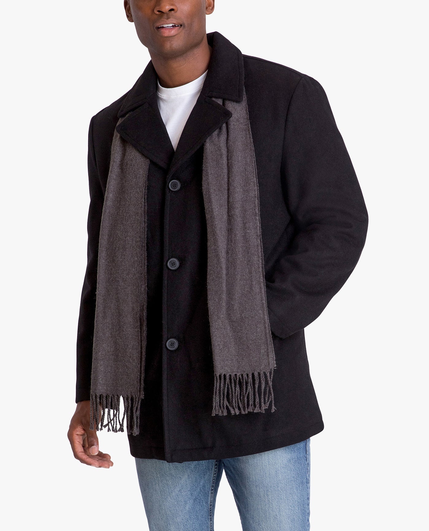 ALT VIEW OF AMITY SINGLE BREASTED WOOL JACKET | BLACK
