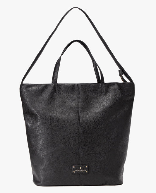 FRONT OF LAURA LARGE TOTE | BLACK