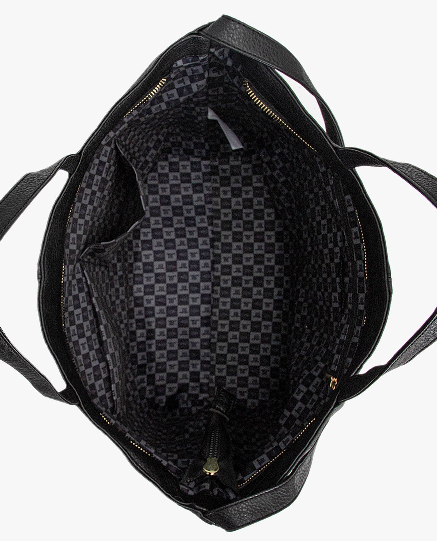 INSIDE OF LAURA LARGE TOTE | BLACK