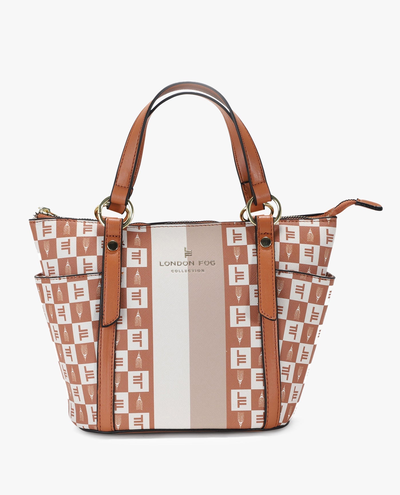 FRONT VIEW OF FREYA SIGNATURE TOTE  | CAMEL
