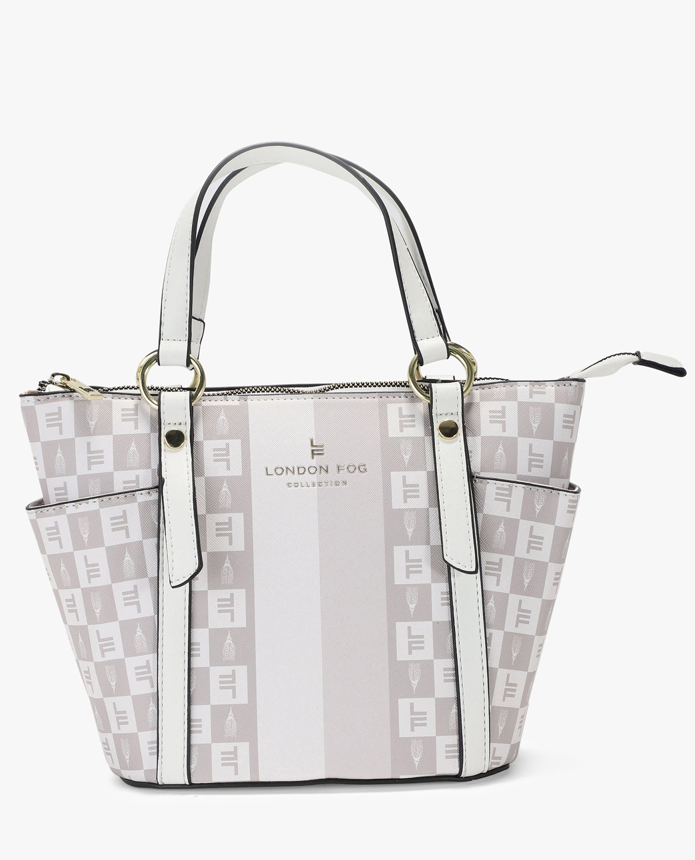 FRONT VIEW OF FREYA SIGNATURE TOTE  | WHITE
