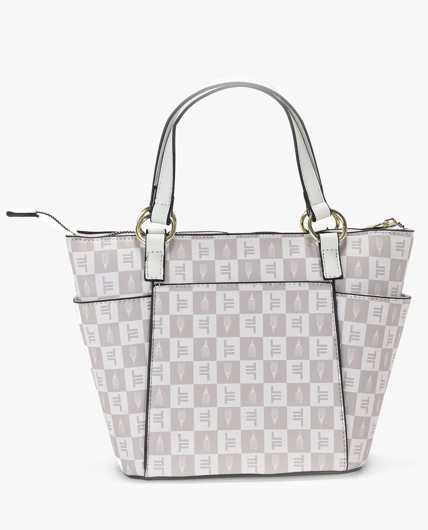 BACK VIEW OF FREYA SIGNATURE TOTE  | WHITE