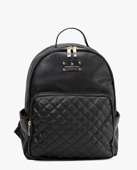 FRONT OF ELDIE PEBBLE BACKPACK | BLACK