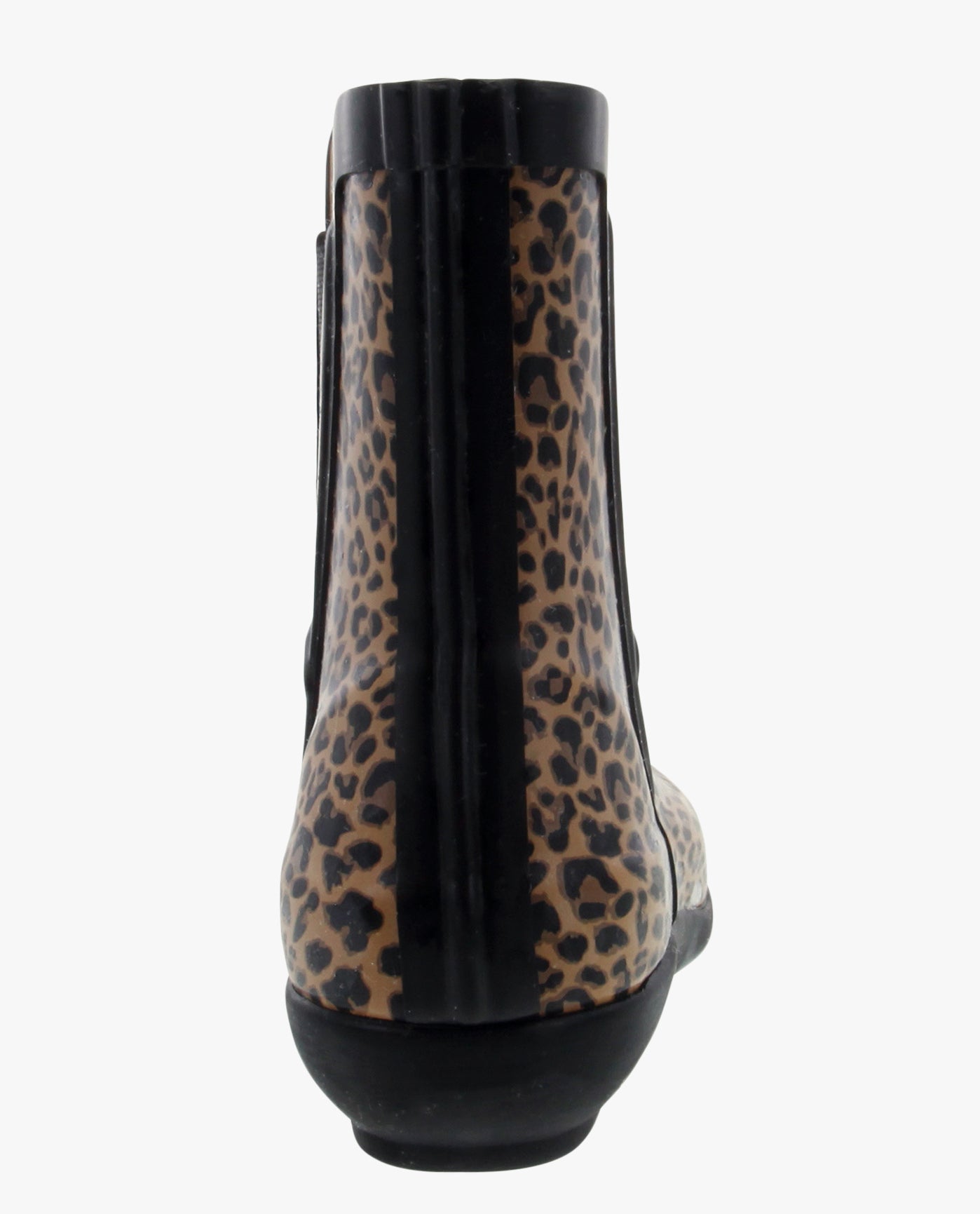 BACK VIEW  OF WOMENS PICCADILLY ANKLE RAINBOOT | ESO_NEW LEOPARD_204